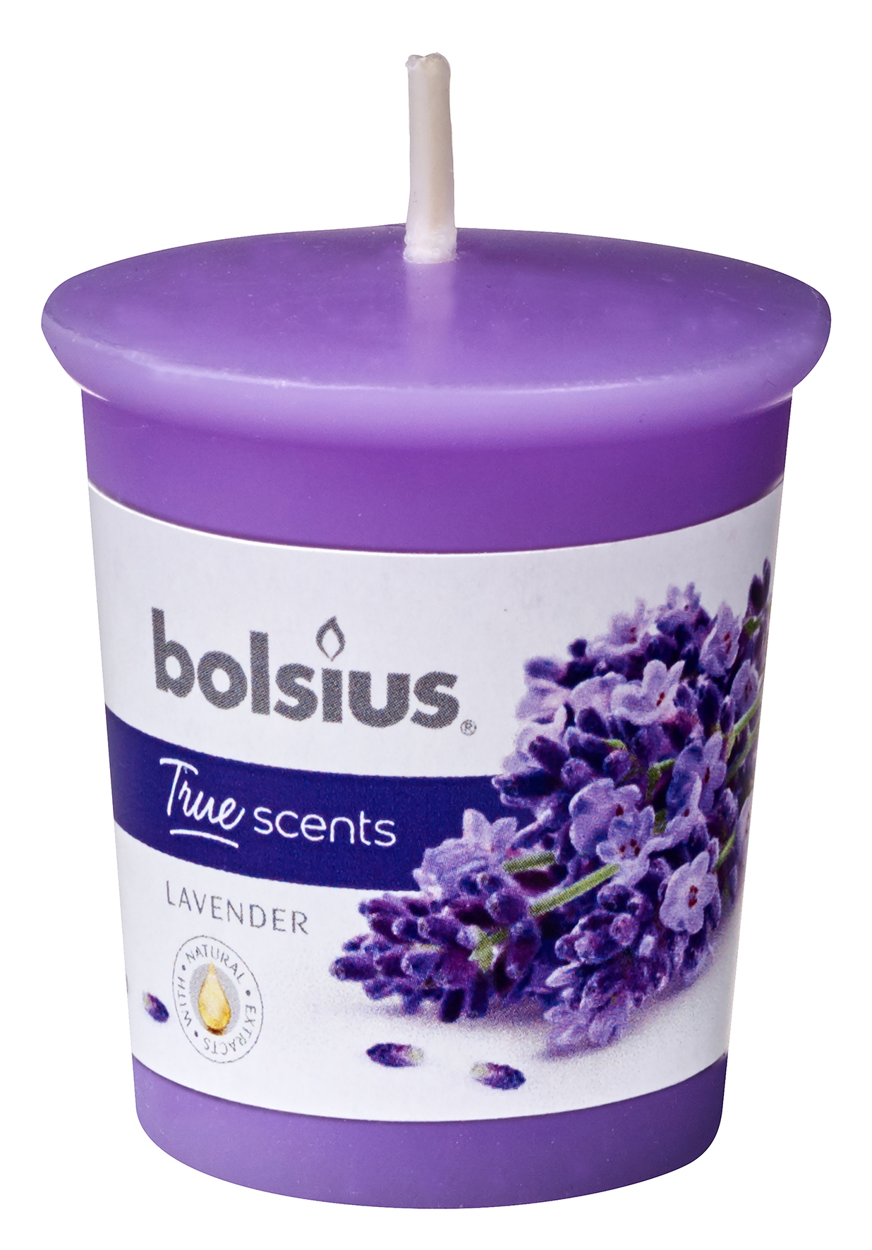 True Scents votive rond 53/45 doos 24 stuks Lavendel