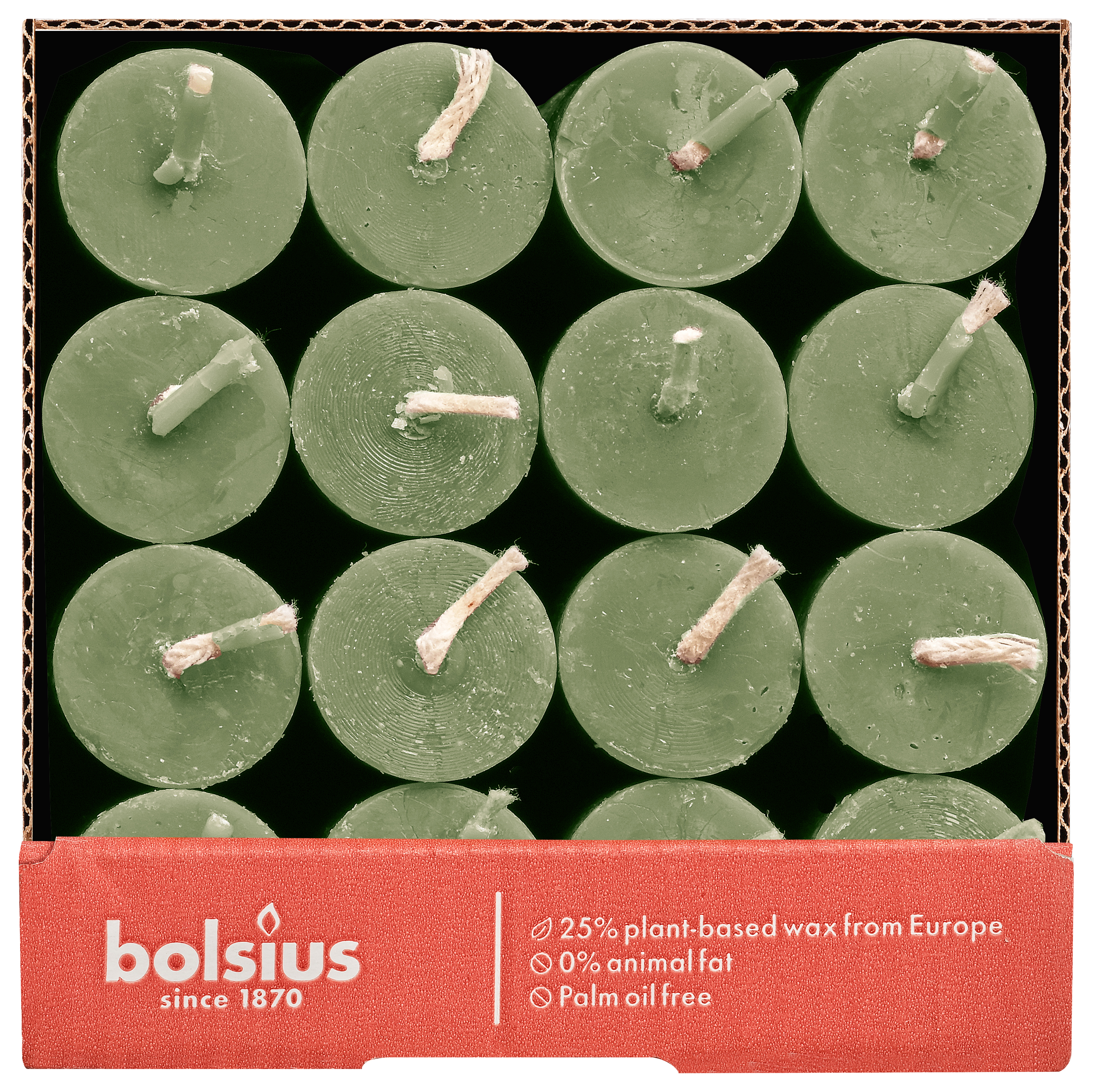Rustieke tafelkaars 270/23 doos 16 Fresh Olive Rustieke tafelkaars 270/23 doos 16 Fresh Olive
