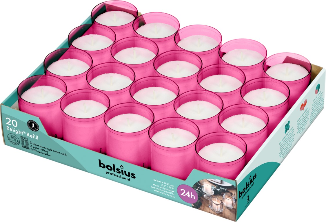 Horeca Relight® navullingen 64/52 tray 20 Fuchsia