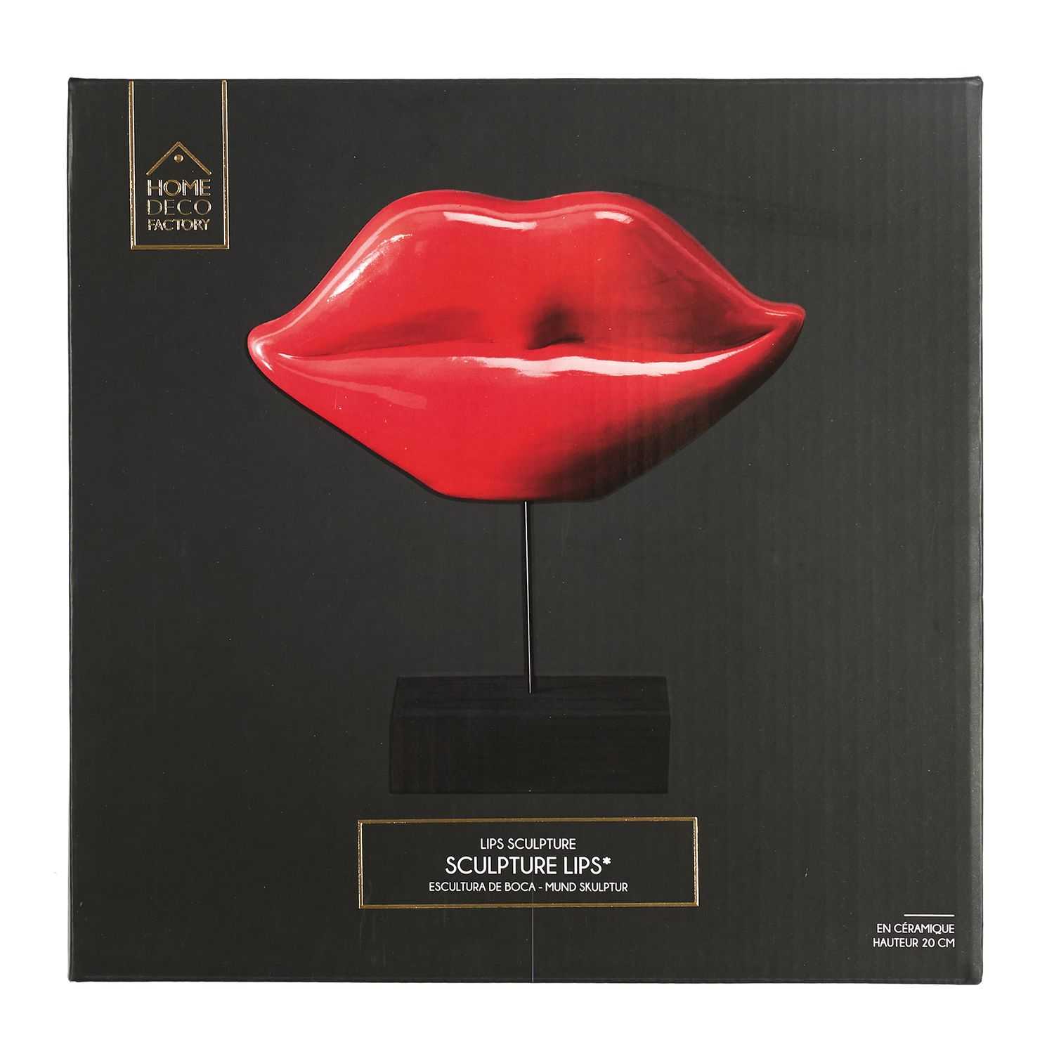 Rode lippen op standaard 19,5x10,5x6cm 