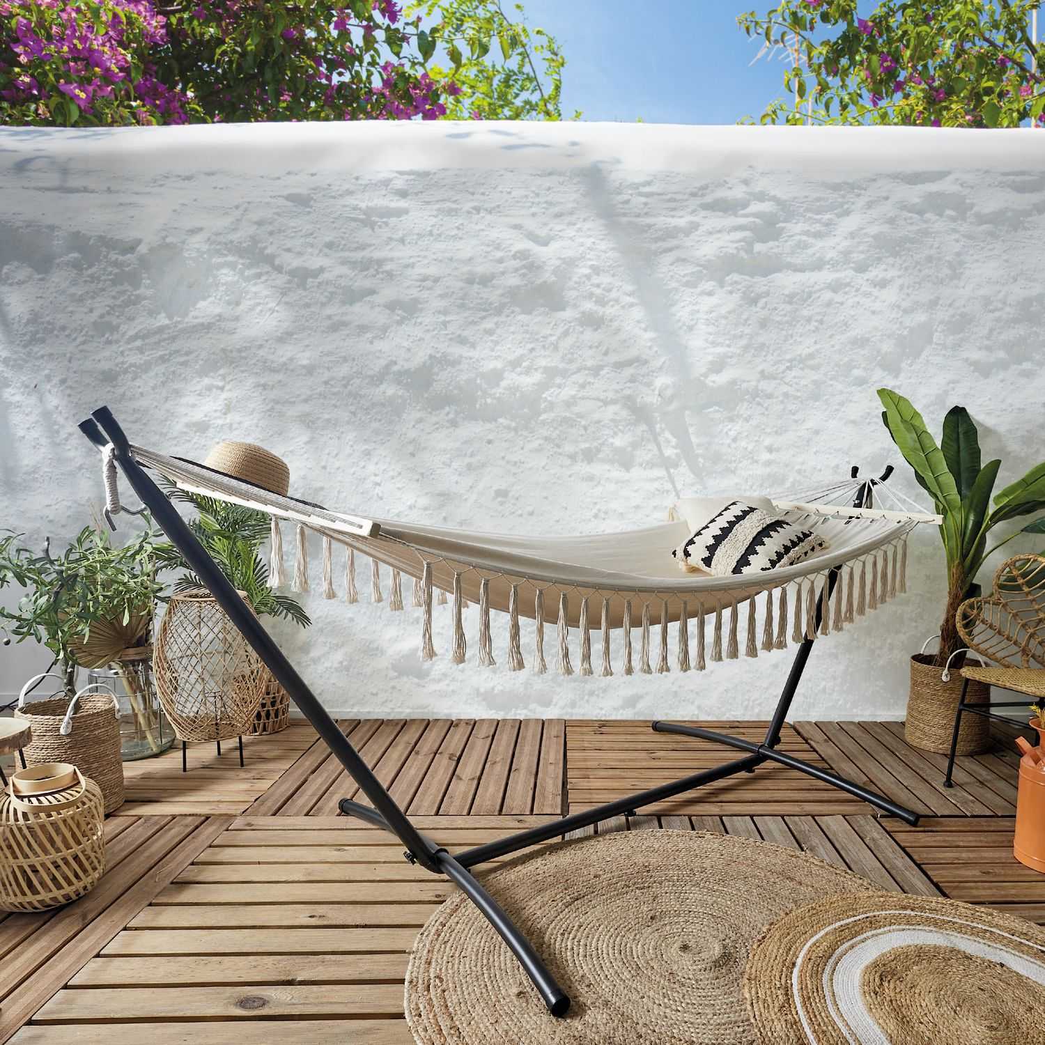 Hangmat 285x90cm, Wit