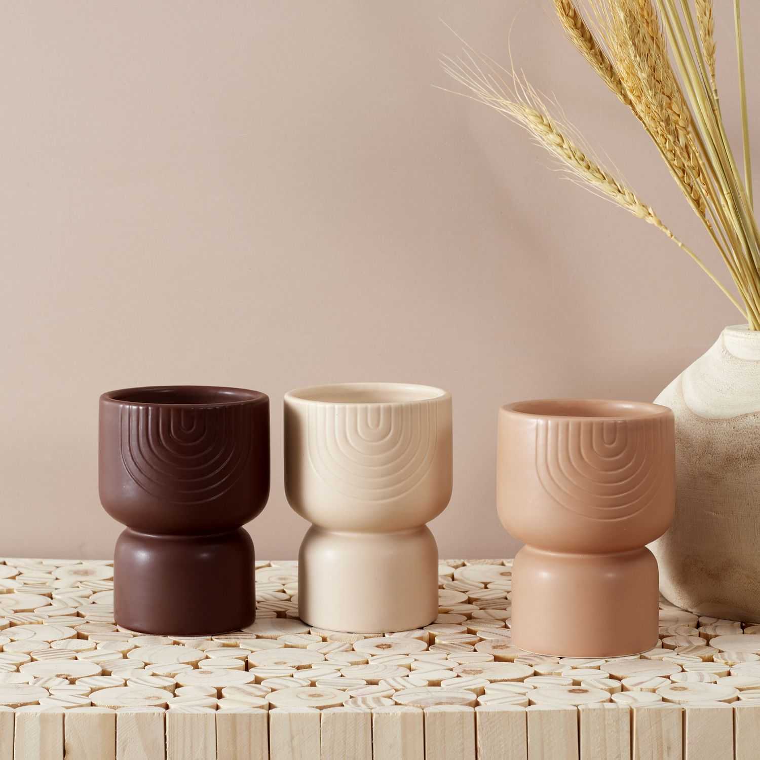 Keramische geurkaars beige