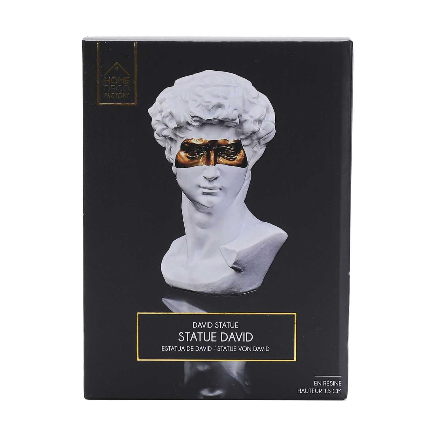 Standbeeld David Masque Dore H15cm 