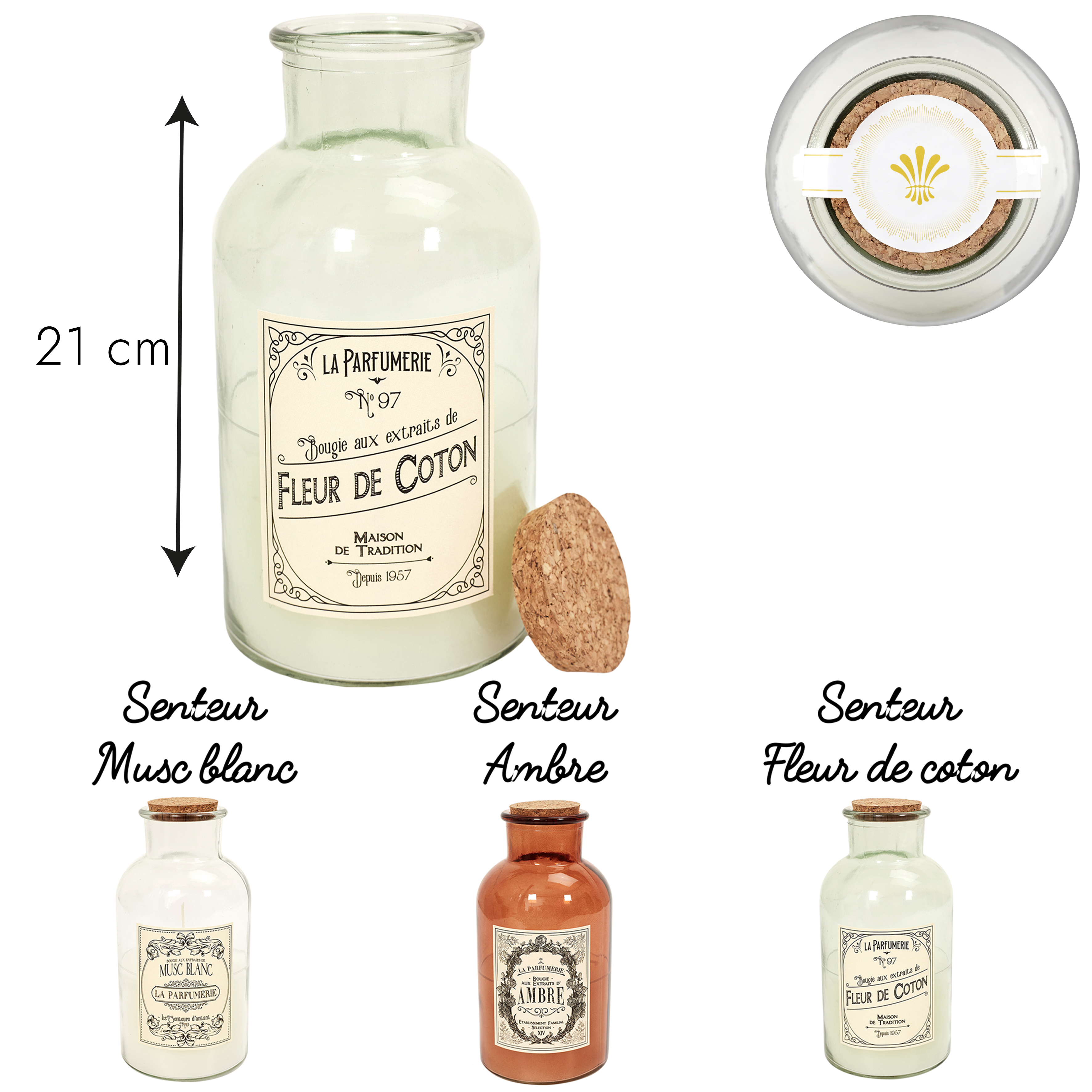 Geurkaars Maison Tradition H21cm Geurkaars Maison Tradition H21cm