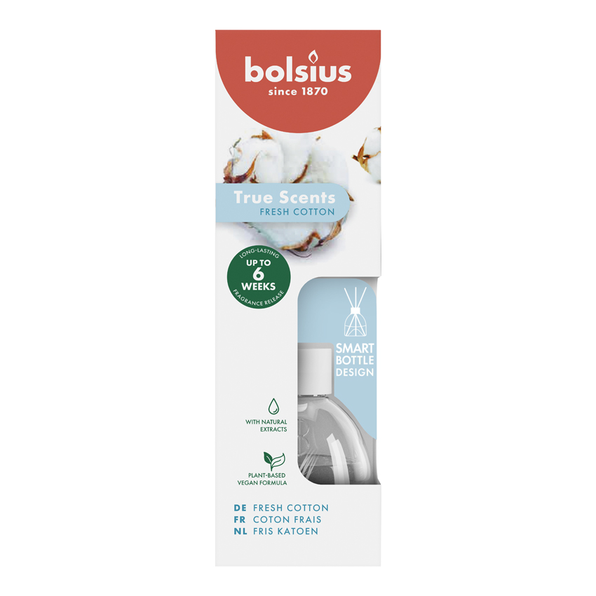 True Scents geurverspreider 60ml Fresh Cotton True Scents geurverspreider 60ml Fresh Cotton