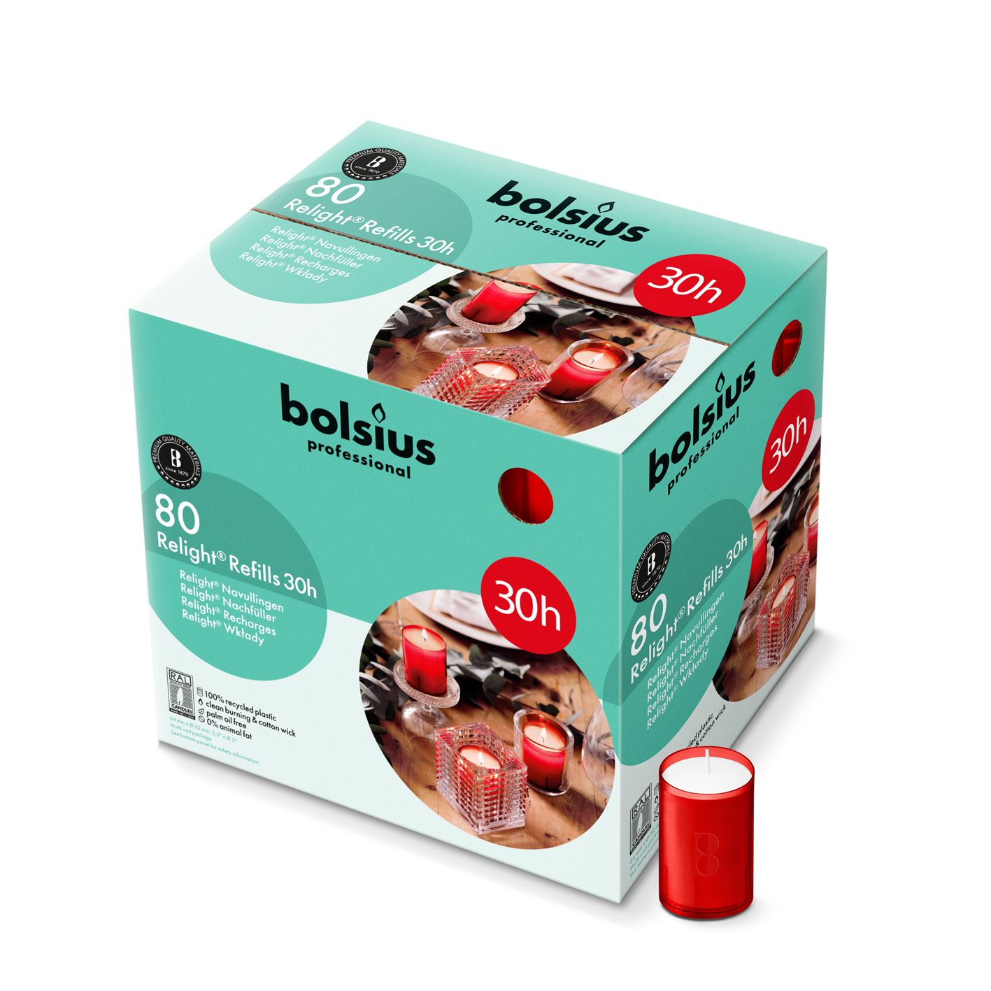 Relight® Plus navullingen 30 uur 64/52 doos 80 Rood