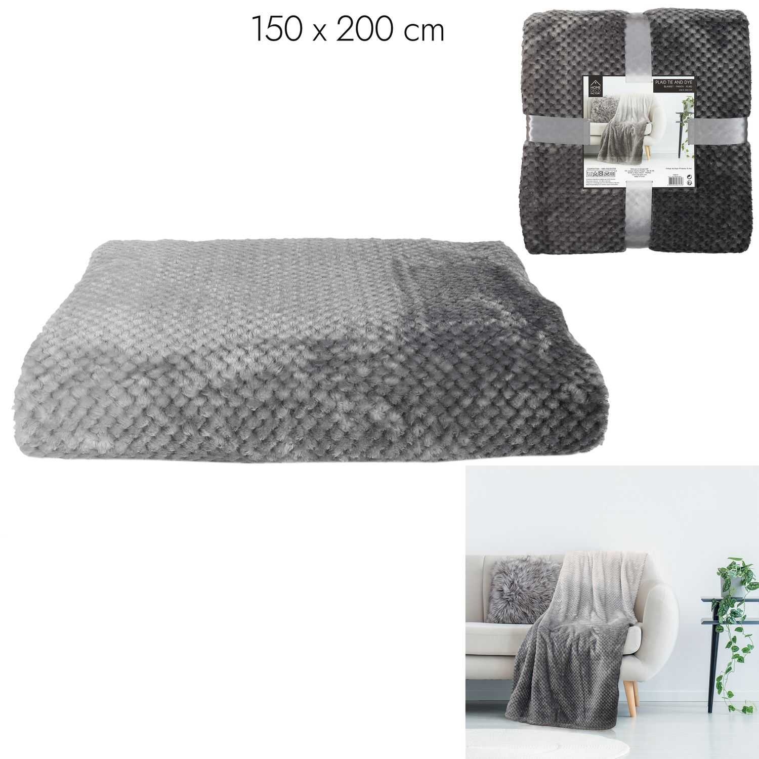 Honingraatdeken XXL 150x200cm Grijs