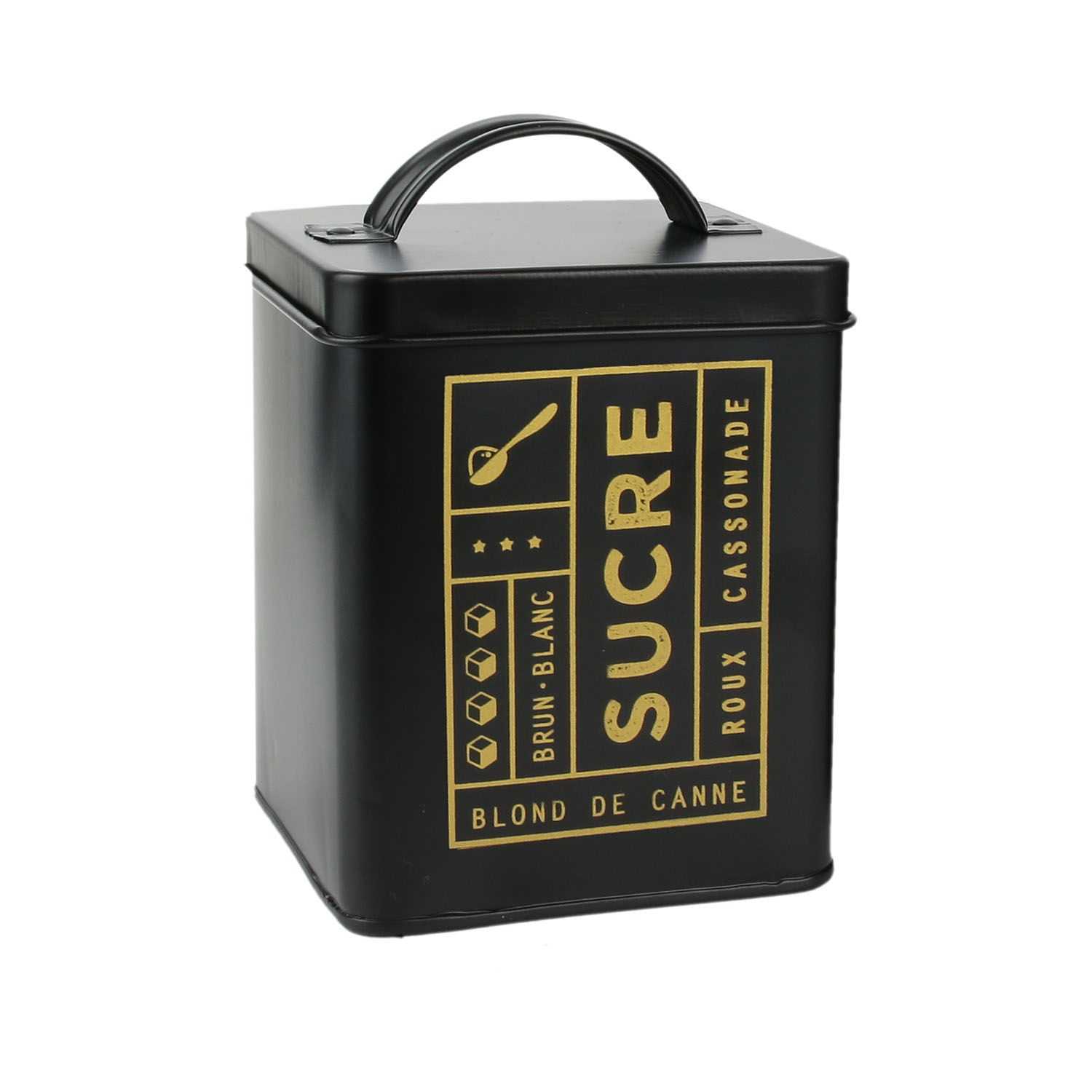 Mat zwarte koffie- en suikercontainer Set 2
