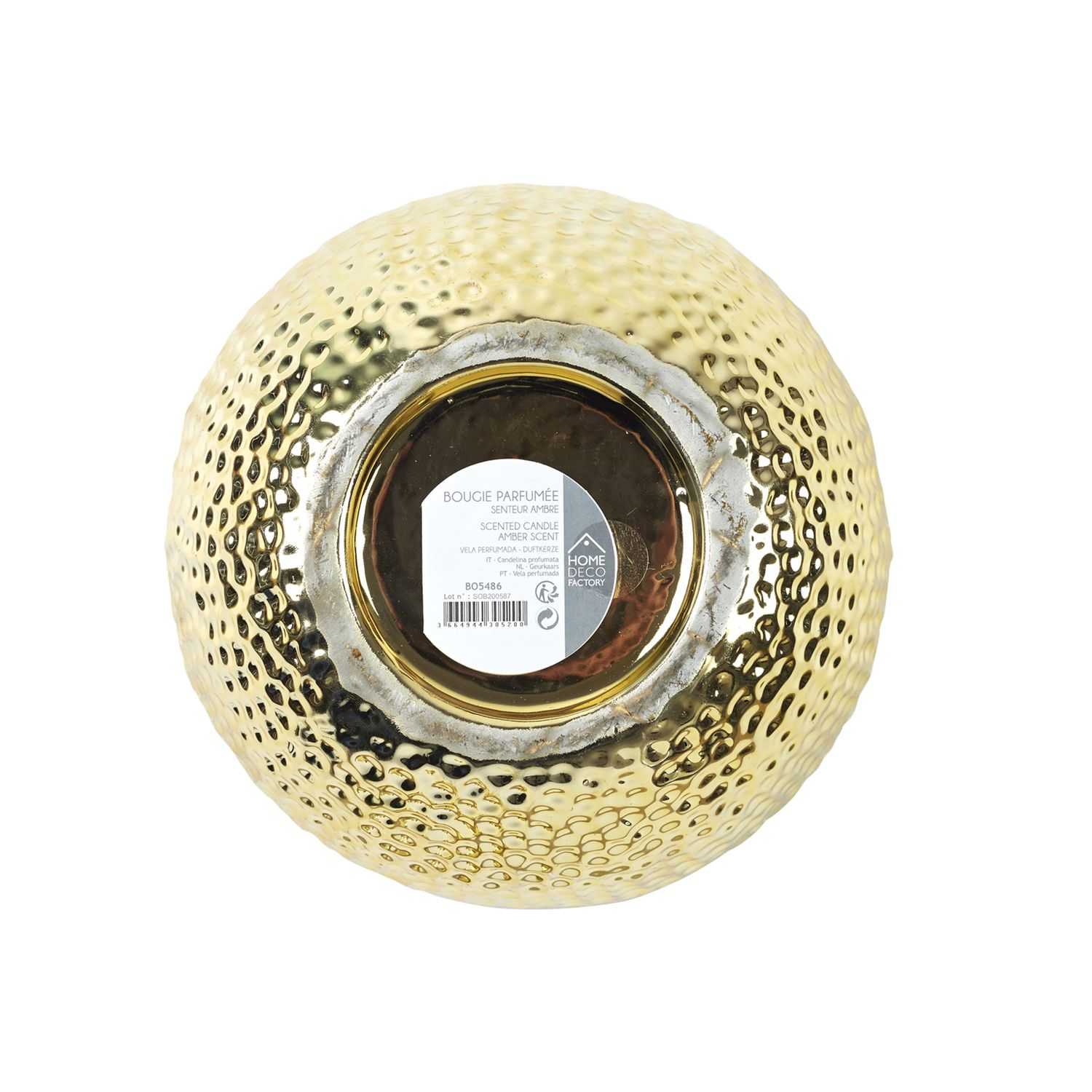 Geurkaars 5 lonten 21x9,5x21cm Goud