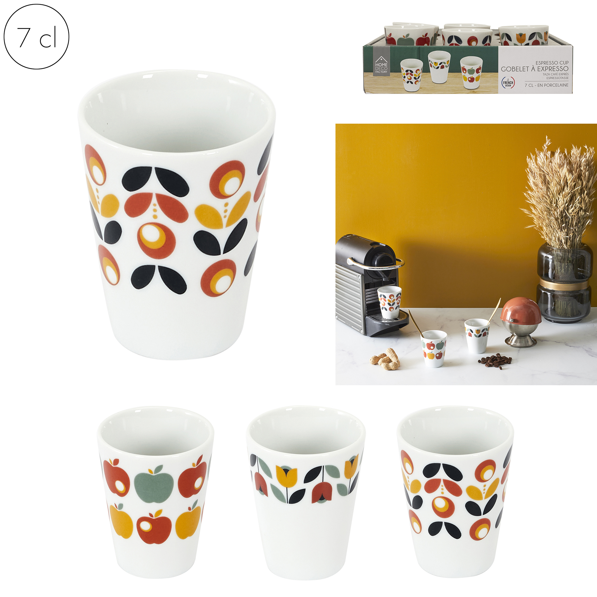 Home Deco Retro espressokopje 7cl