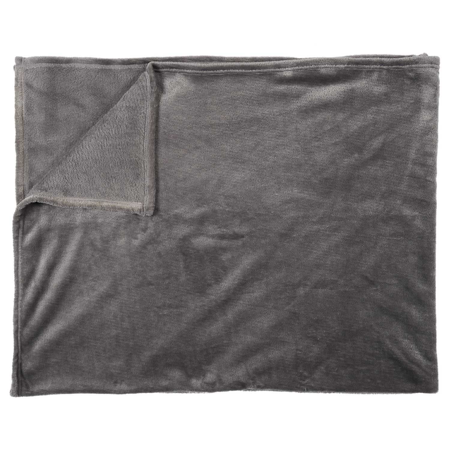 Flanelen deken 125x150cm Grijs