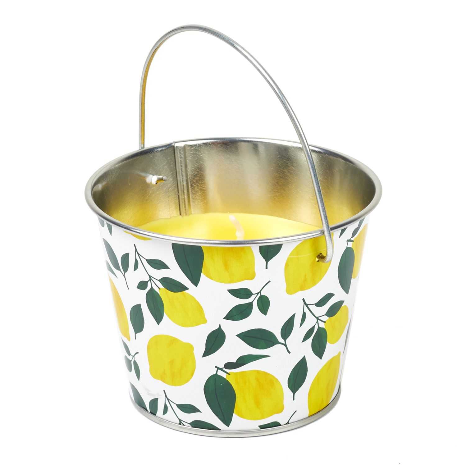 Geurkaars lemongrass in bucket D10,5cm