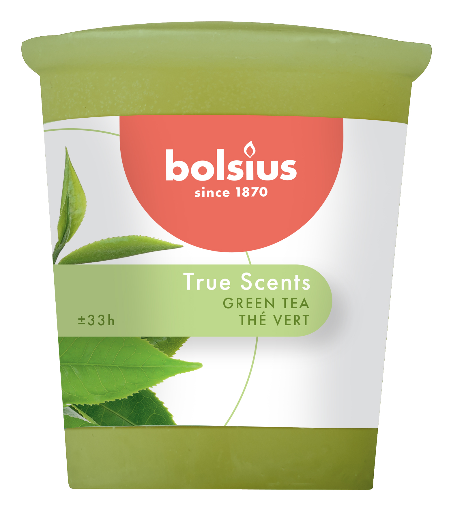 True Scents votive rond 53/45 doos 24 stuks Green Tea