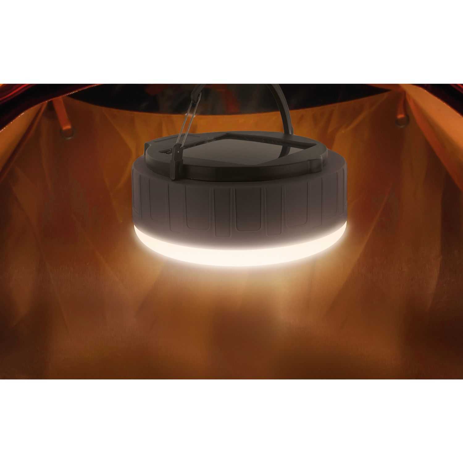 Solar campinglamp met ophangbeugel
