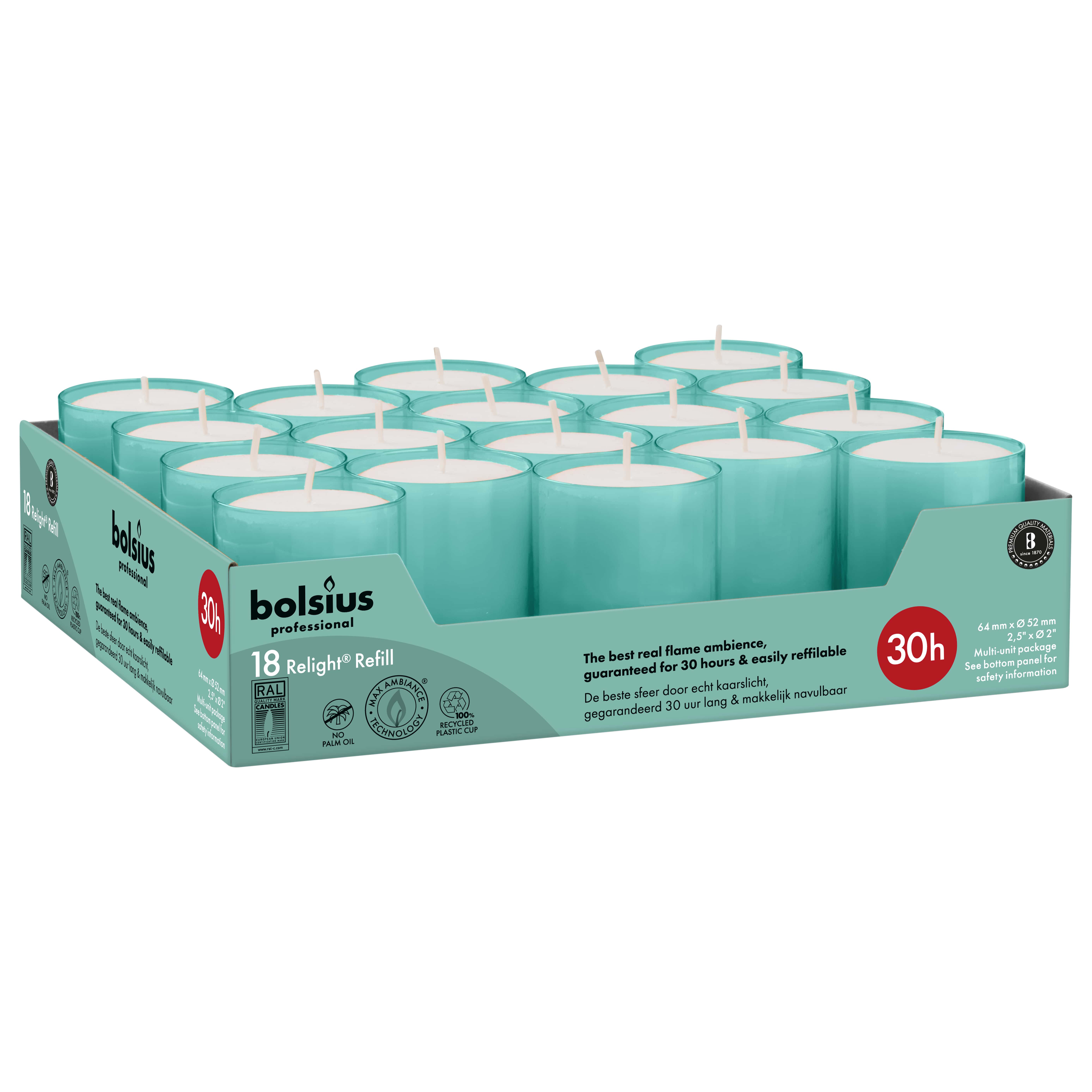 Horeca Relight® navullingen 64/52 tray 18 Aqua