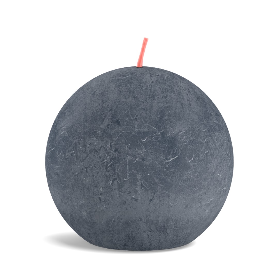 Rustieke bolkaars Ø76 Slate Blue Rustieke bolkaars Ø76 Slate Blue