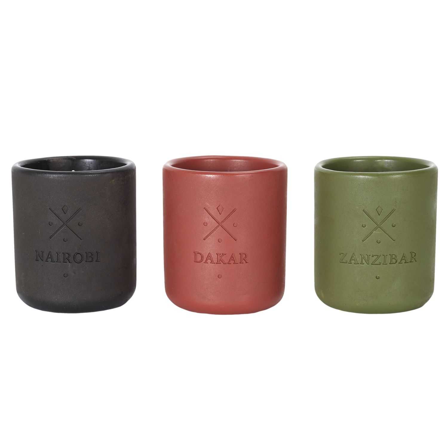 Geurkaars cement H10cm, Earth of fire