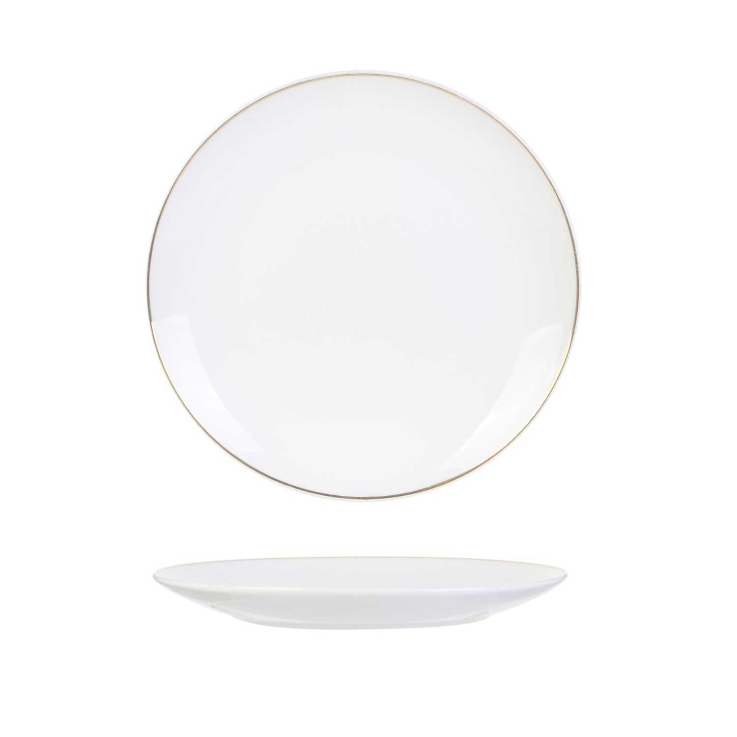 Bord 20 cm gouden rand