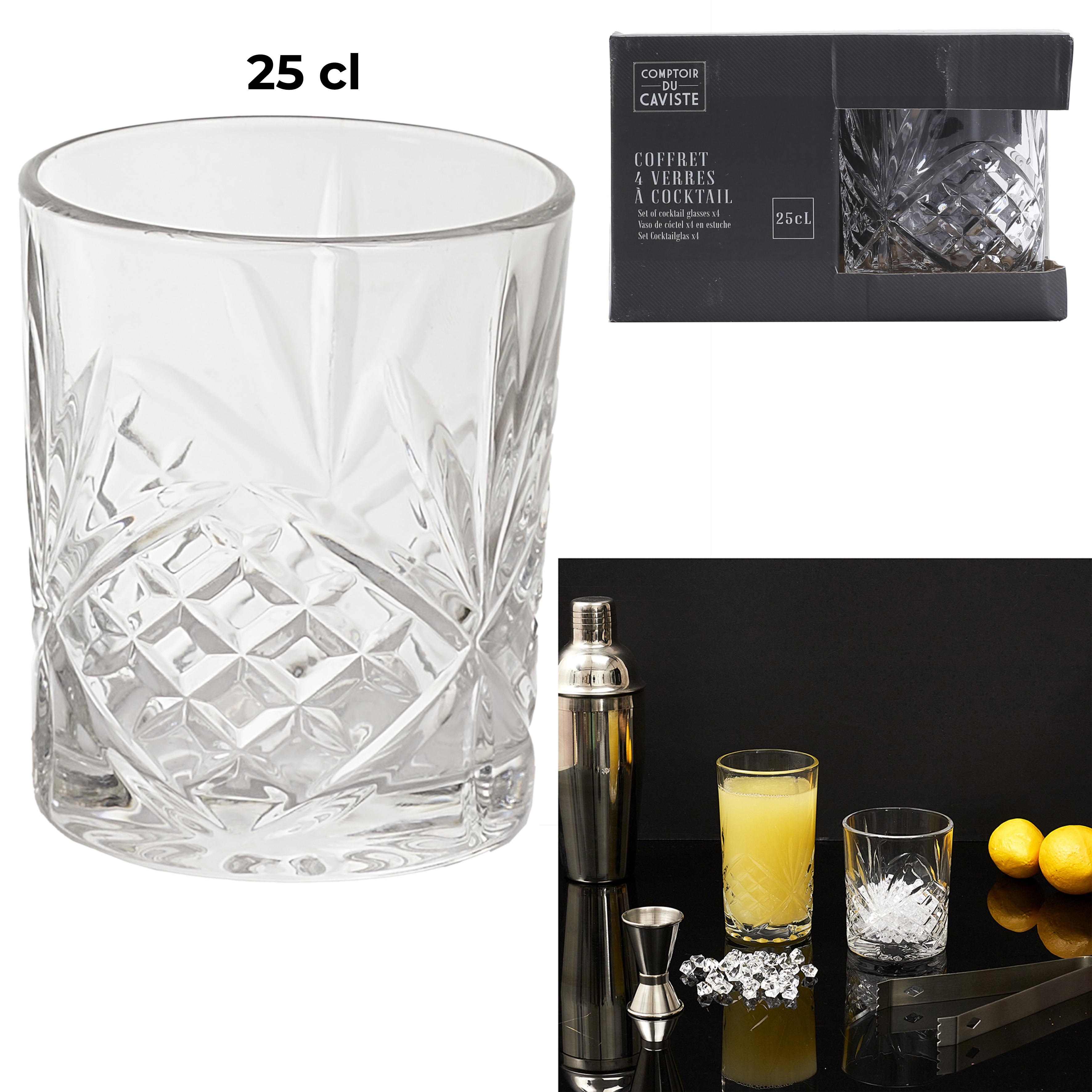 Cocktailglas 25cl - Partij 8 stuk(s)