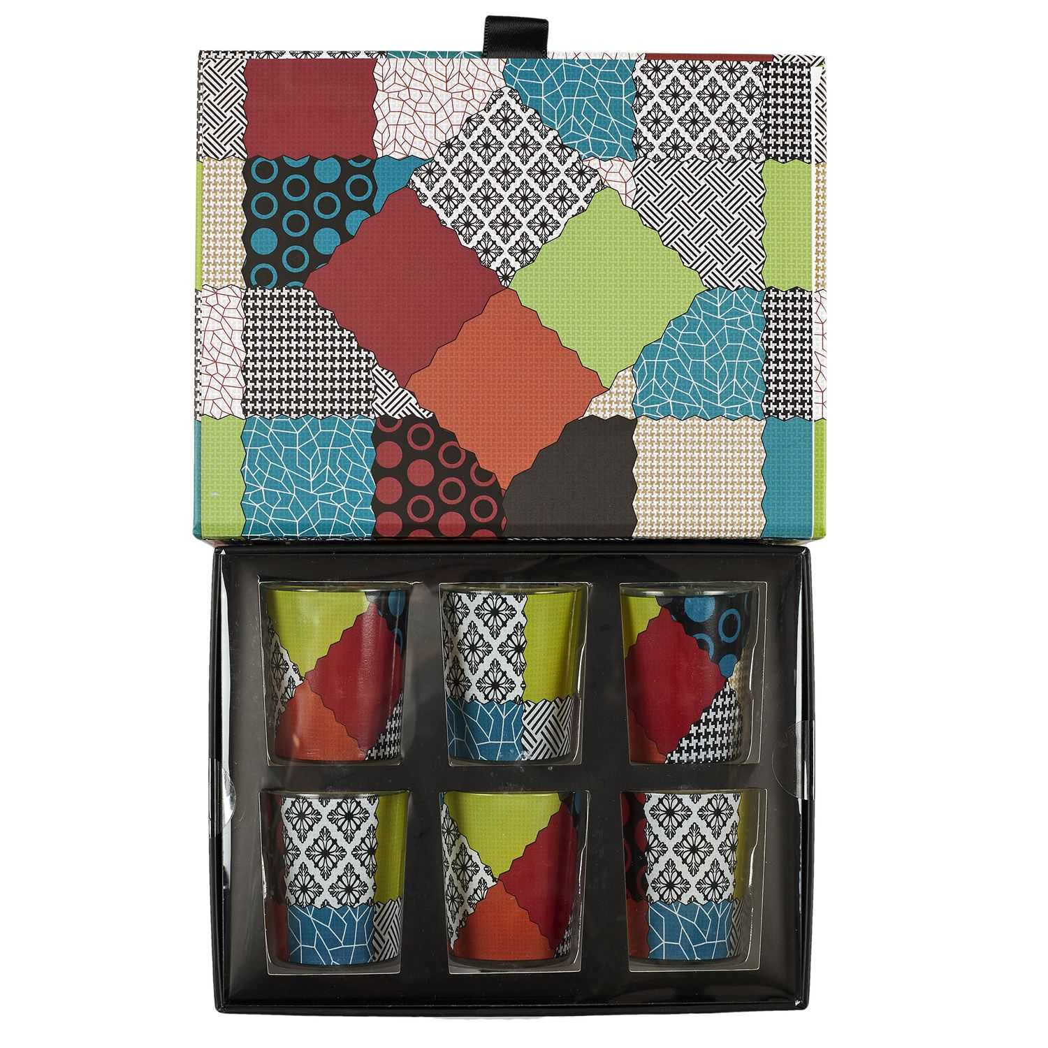 Geschenkset met 6 geurkaarsen multicolor