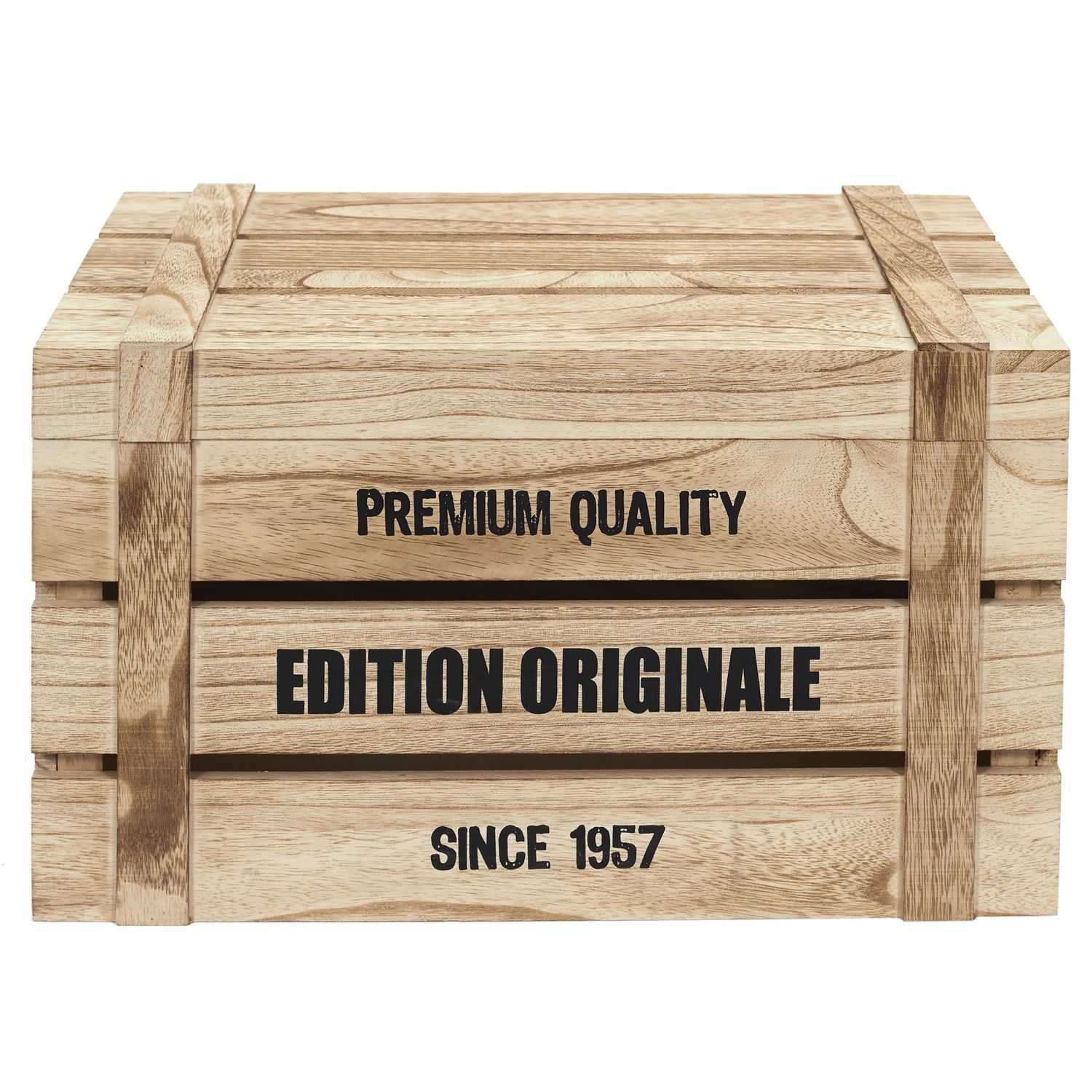 Home Deco Retro Houten opberg box set van 3 stuks