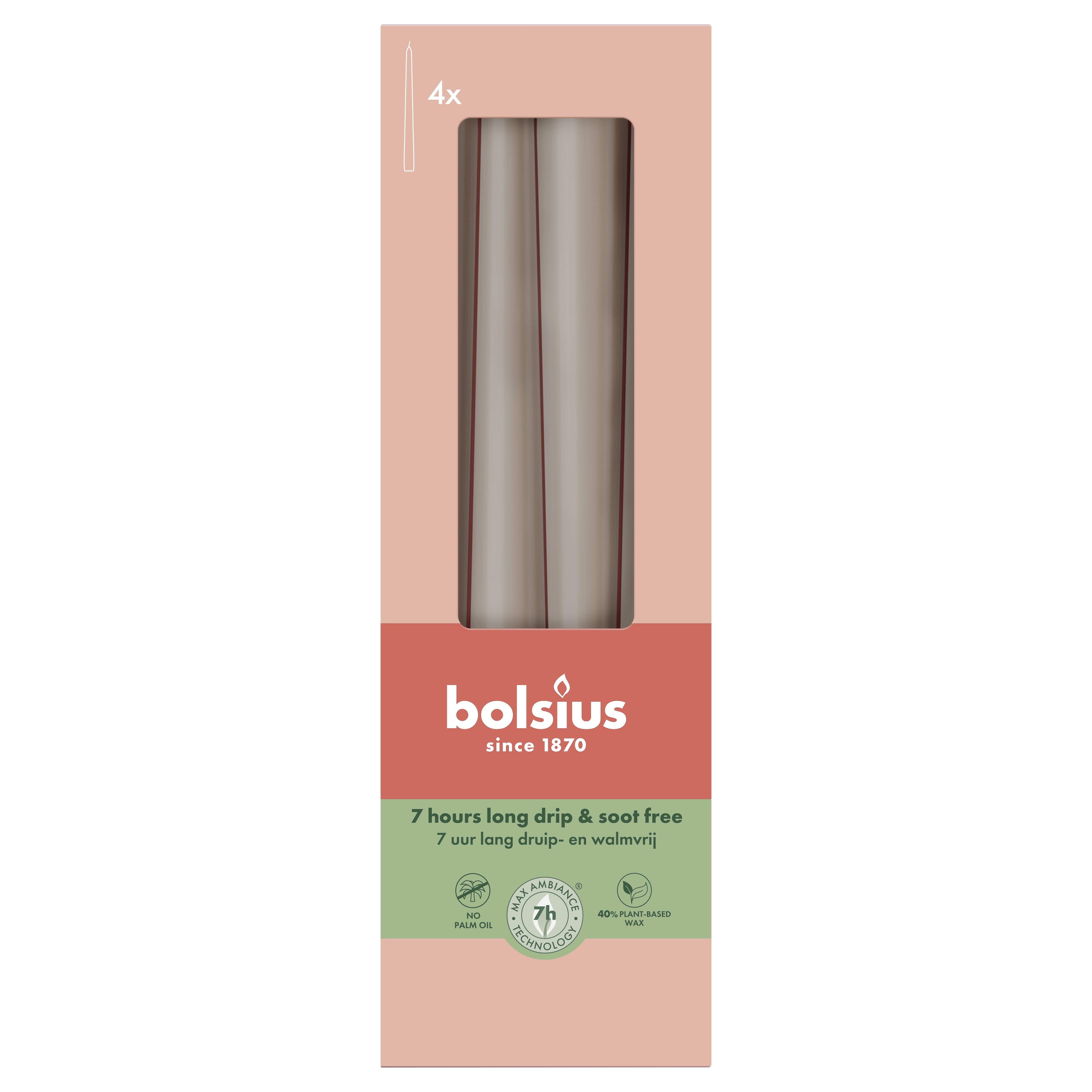 Gotische kaarsen 245/24 doos 4 Light Taupe