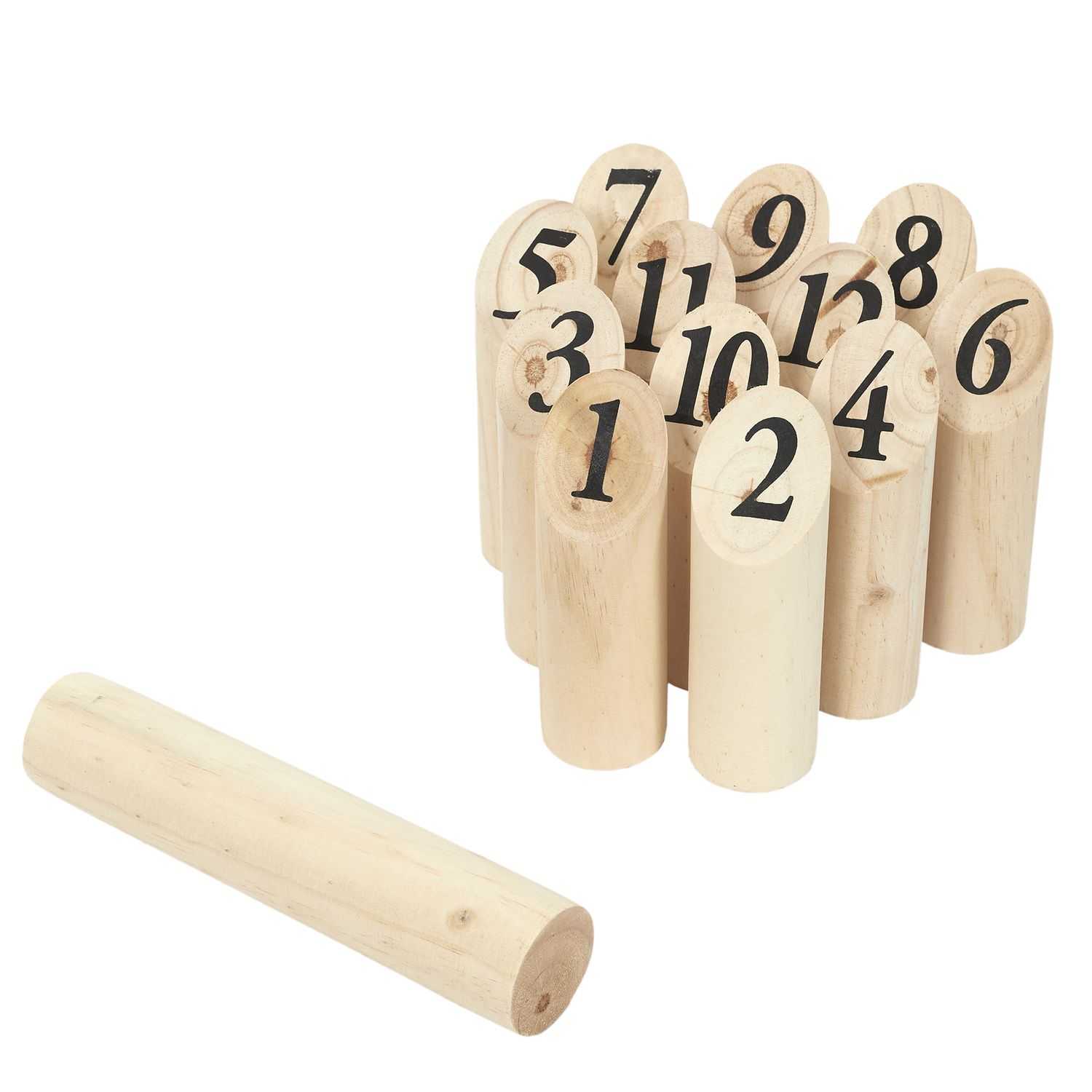 Zweeds kegelspel hout incl. opbergtas en reglement
