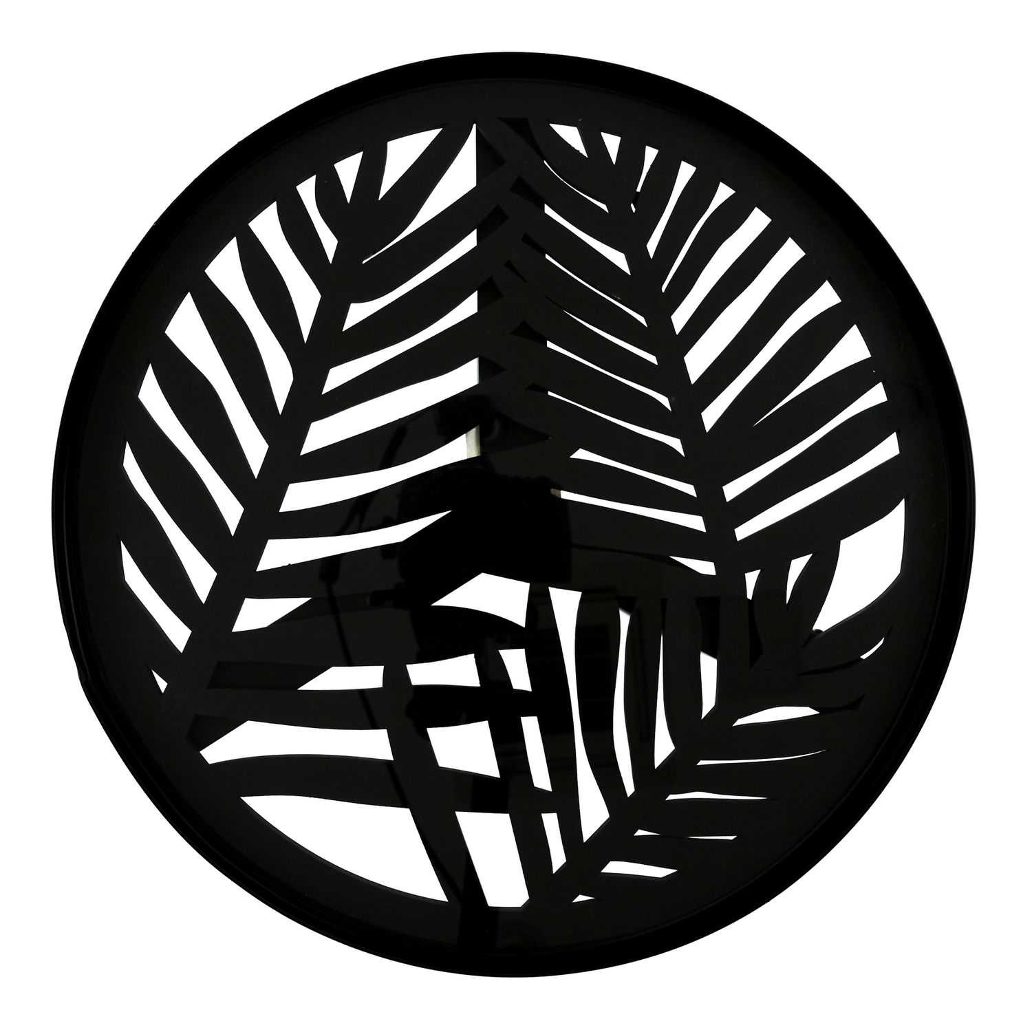 Bijzettafels metaal met afneembaar blad set 2 stuks, Zwart
