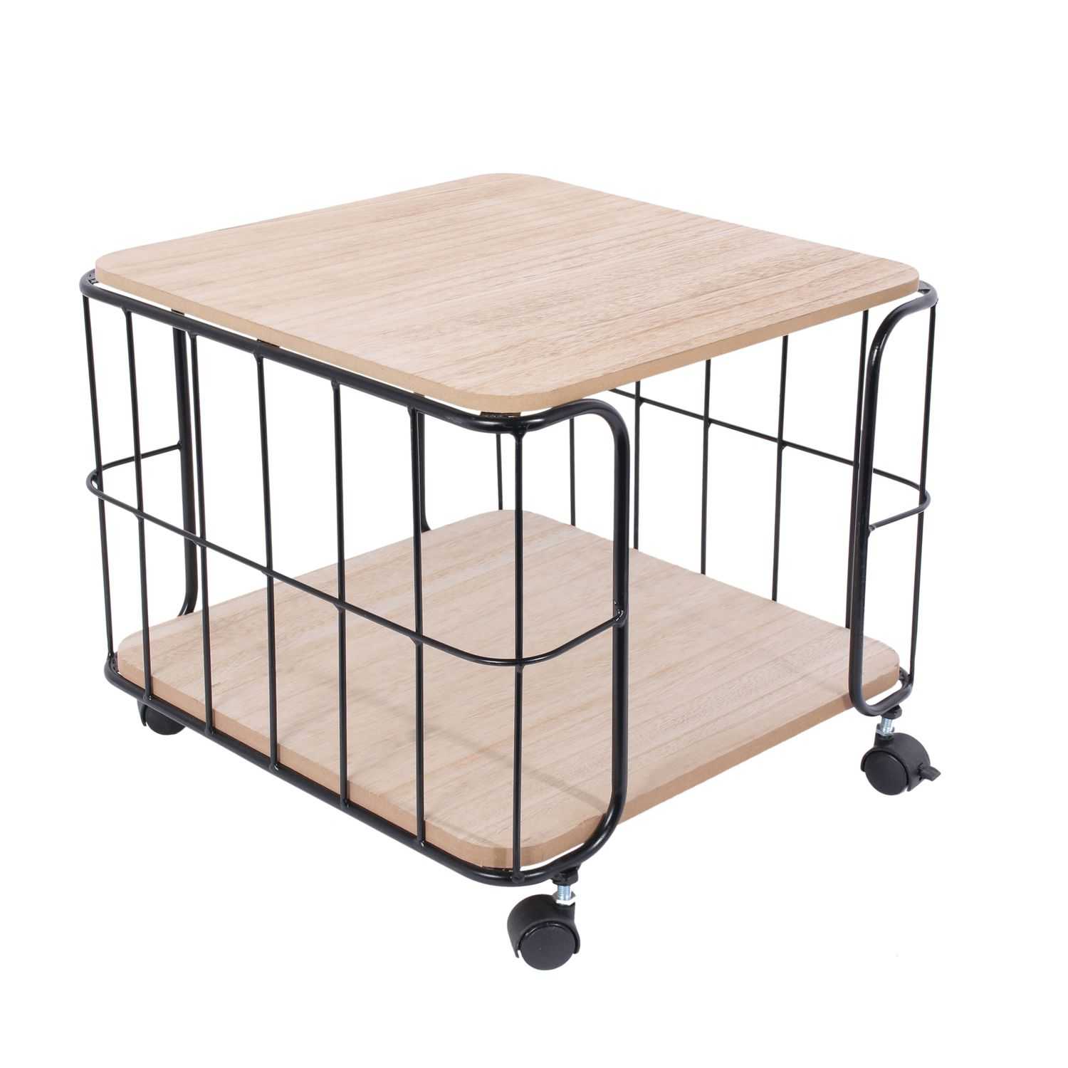 Opbergmand met wielen 38x38x33cm