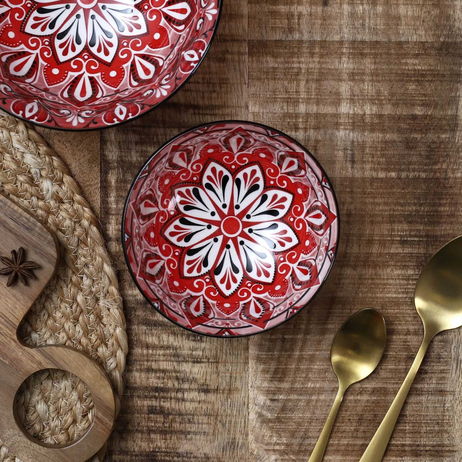 Kom Jaipur D12cm, Rood