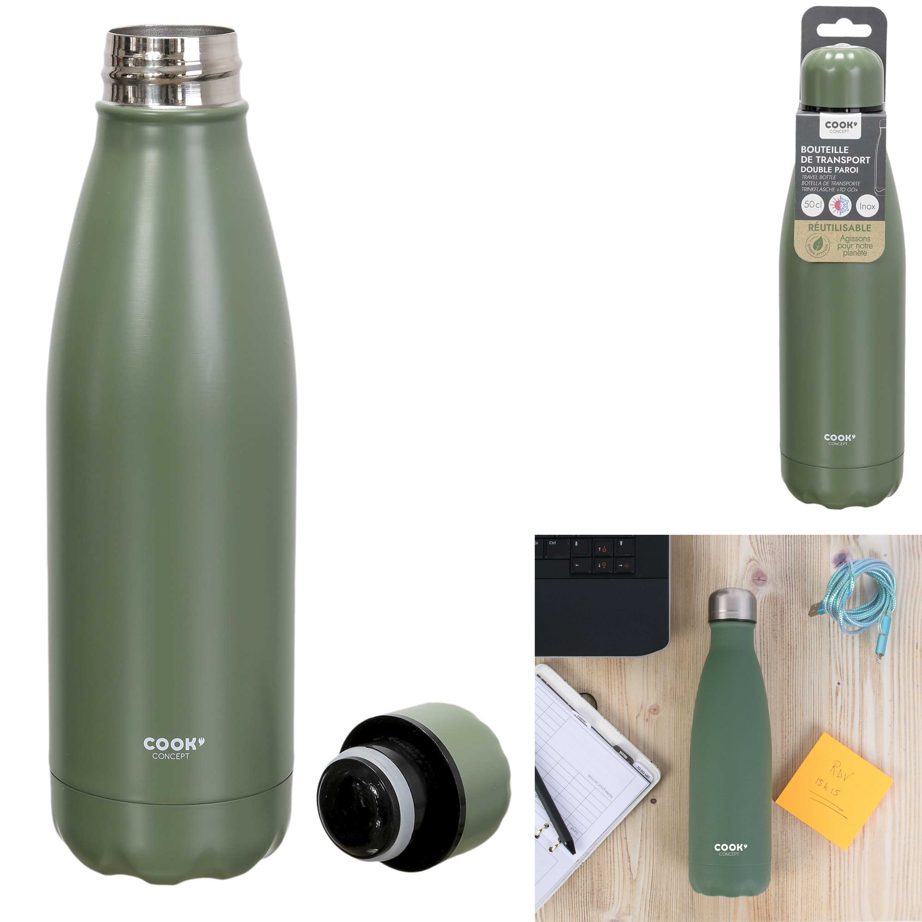 Groene reisfles 500ml Groene reisfles 500ml