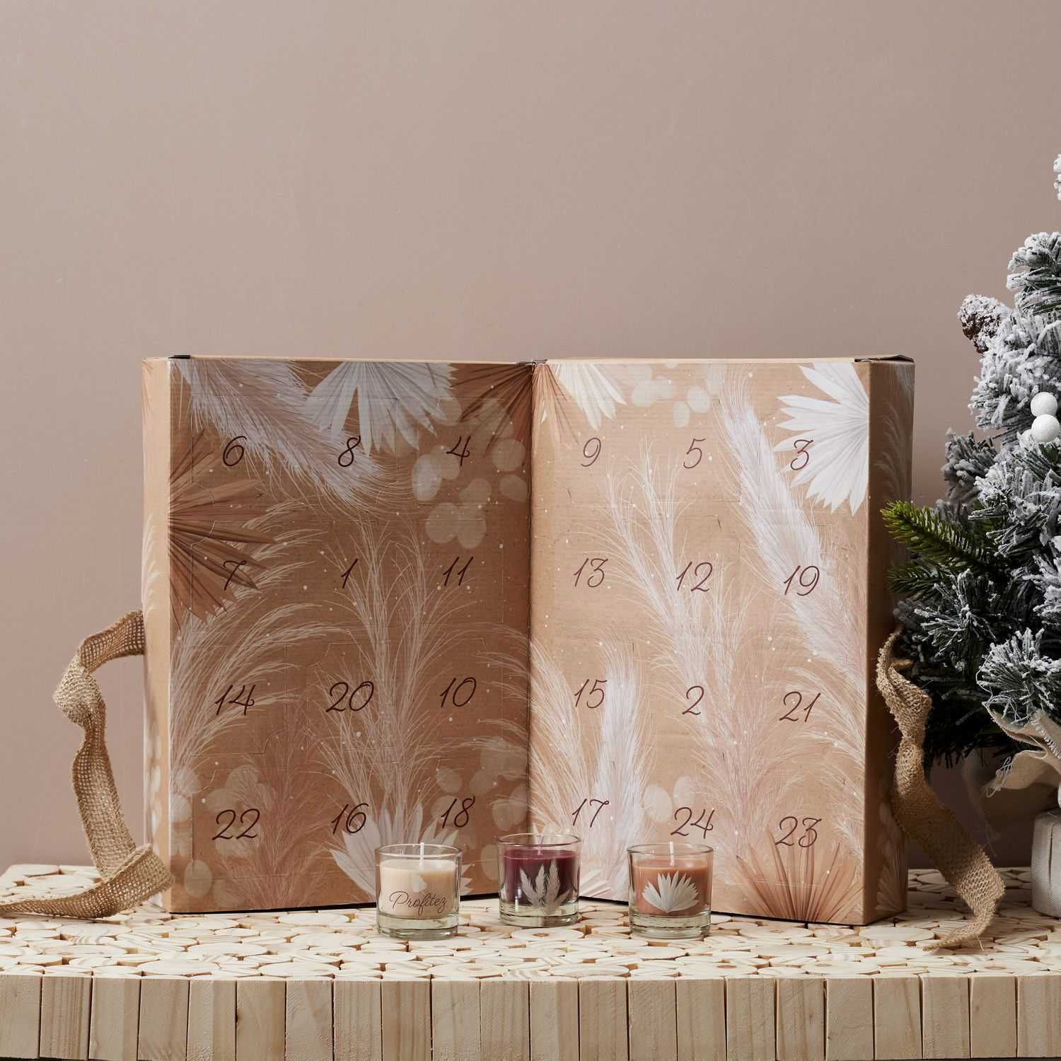 Adventskalender met geurkaarsen