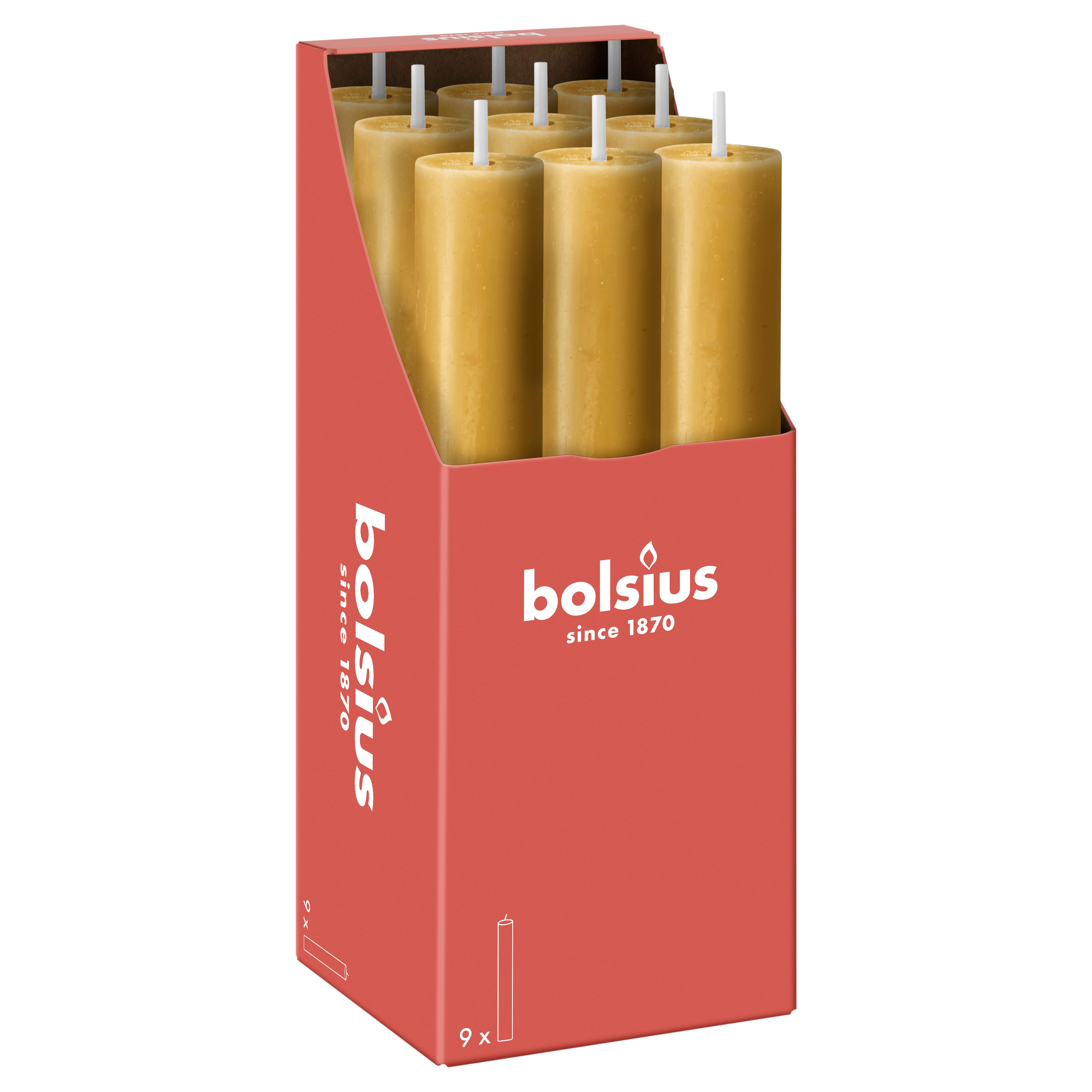 Rustiek tafelkaars XL 9 stuks Oat Beige
