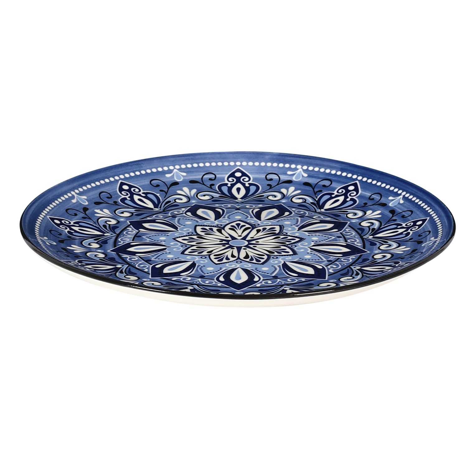 Bord Jaipur D26cm, Blauw