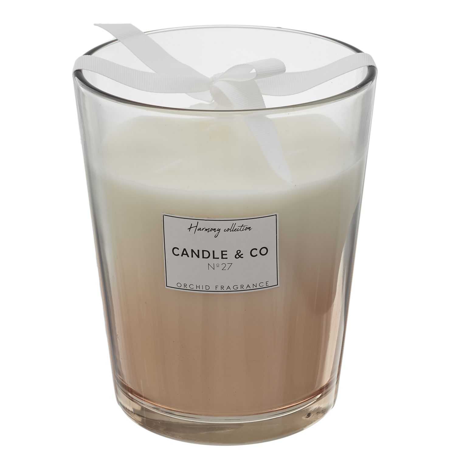 Geurkaars in vaas H16cm Beige