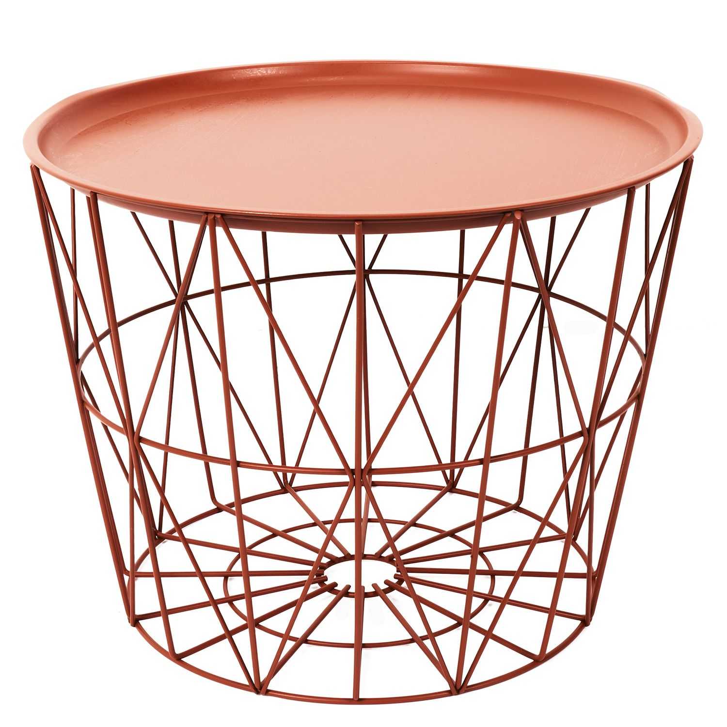 Metalen opbergmand D50cm Terracotta