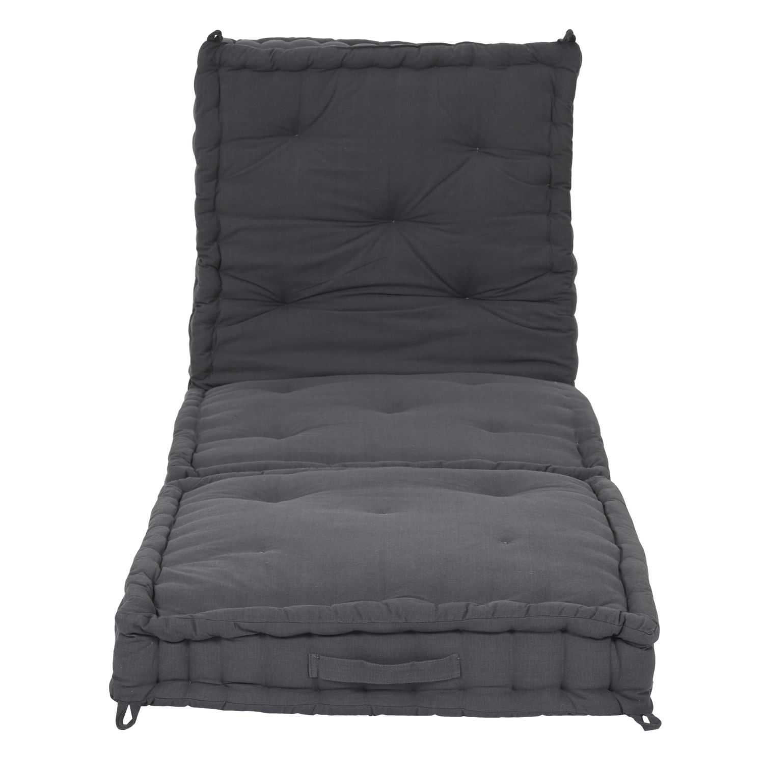 Opvouwbare futon 180x60cm, Antraciet