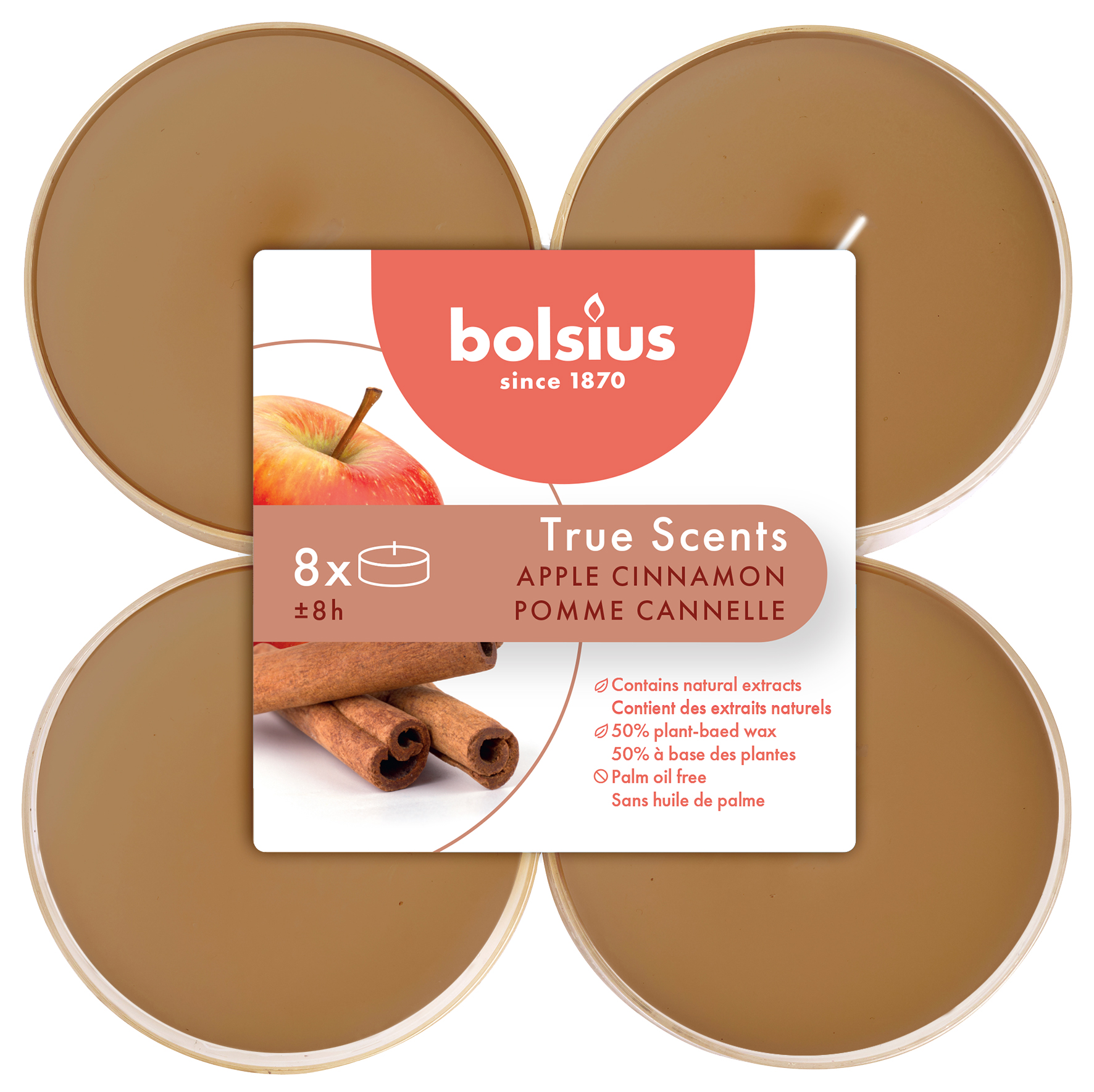 True Scents maxilicht 8 stuks Apple Cinnamon