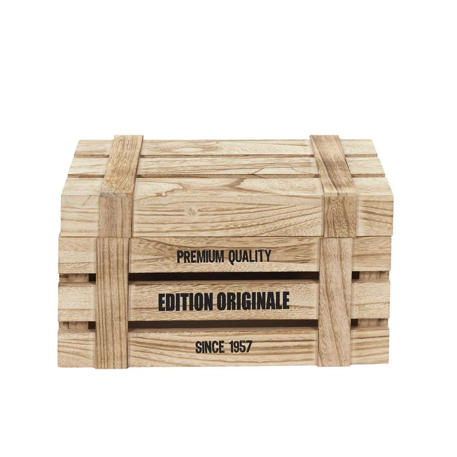 Home Deco Retro Houten opberg box set van 3 stuks