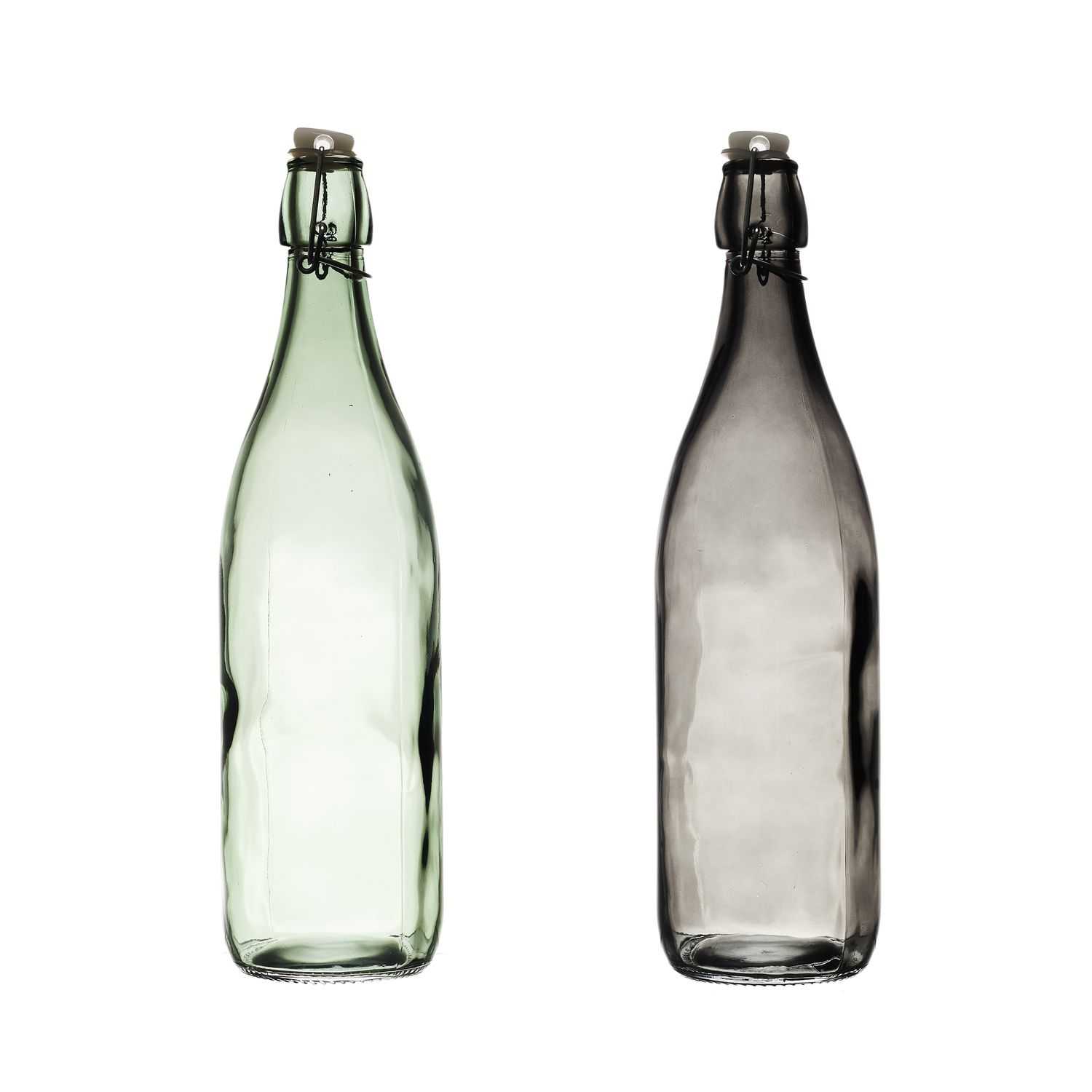 Black Forest Waterfles 1 liter met flipdop Zwart