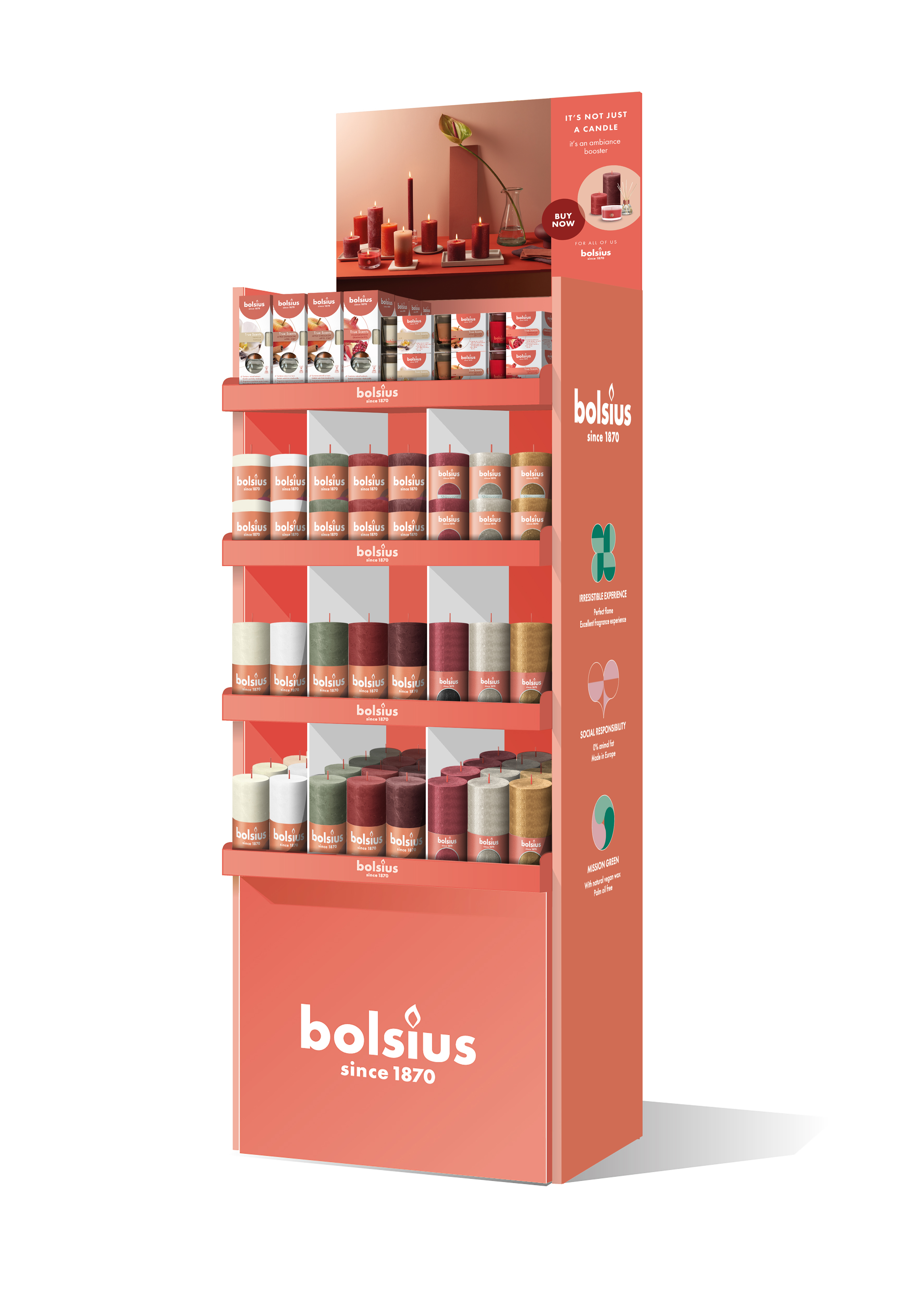 Rustic + True Scents display