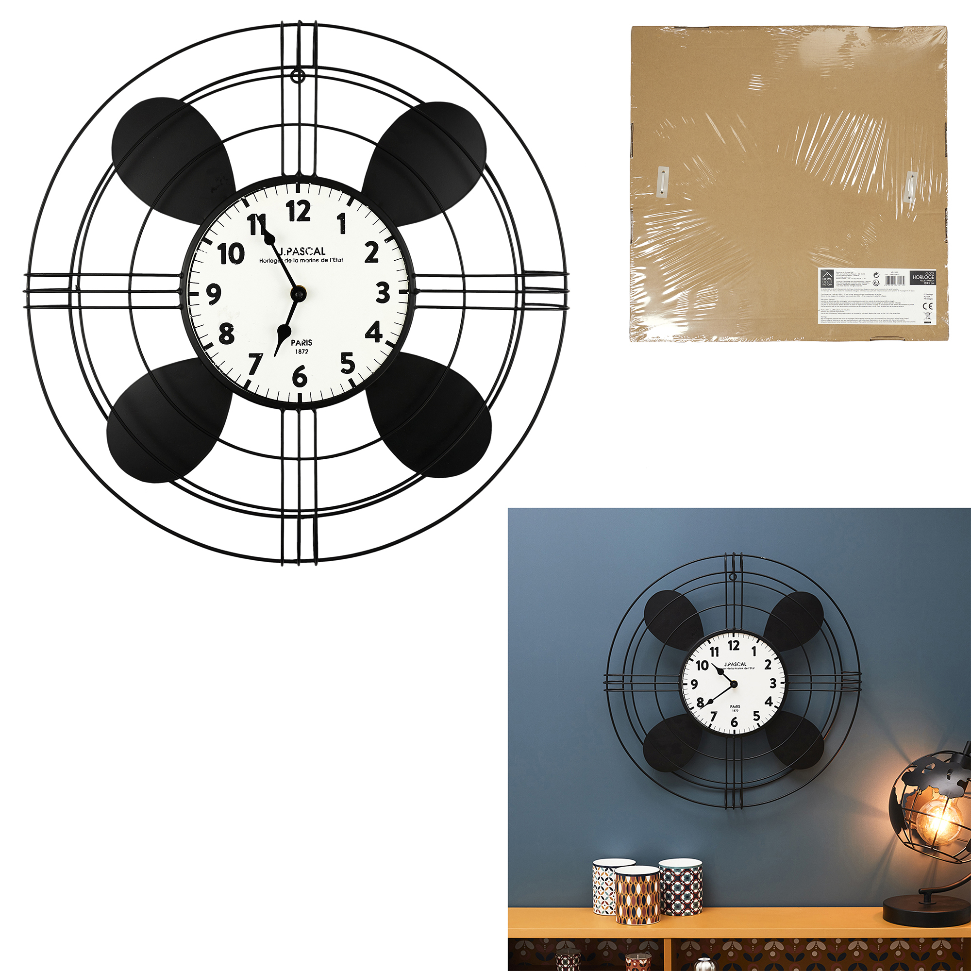 Home Deco Retro Vintage propellerklok