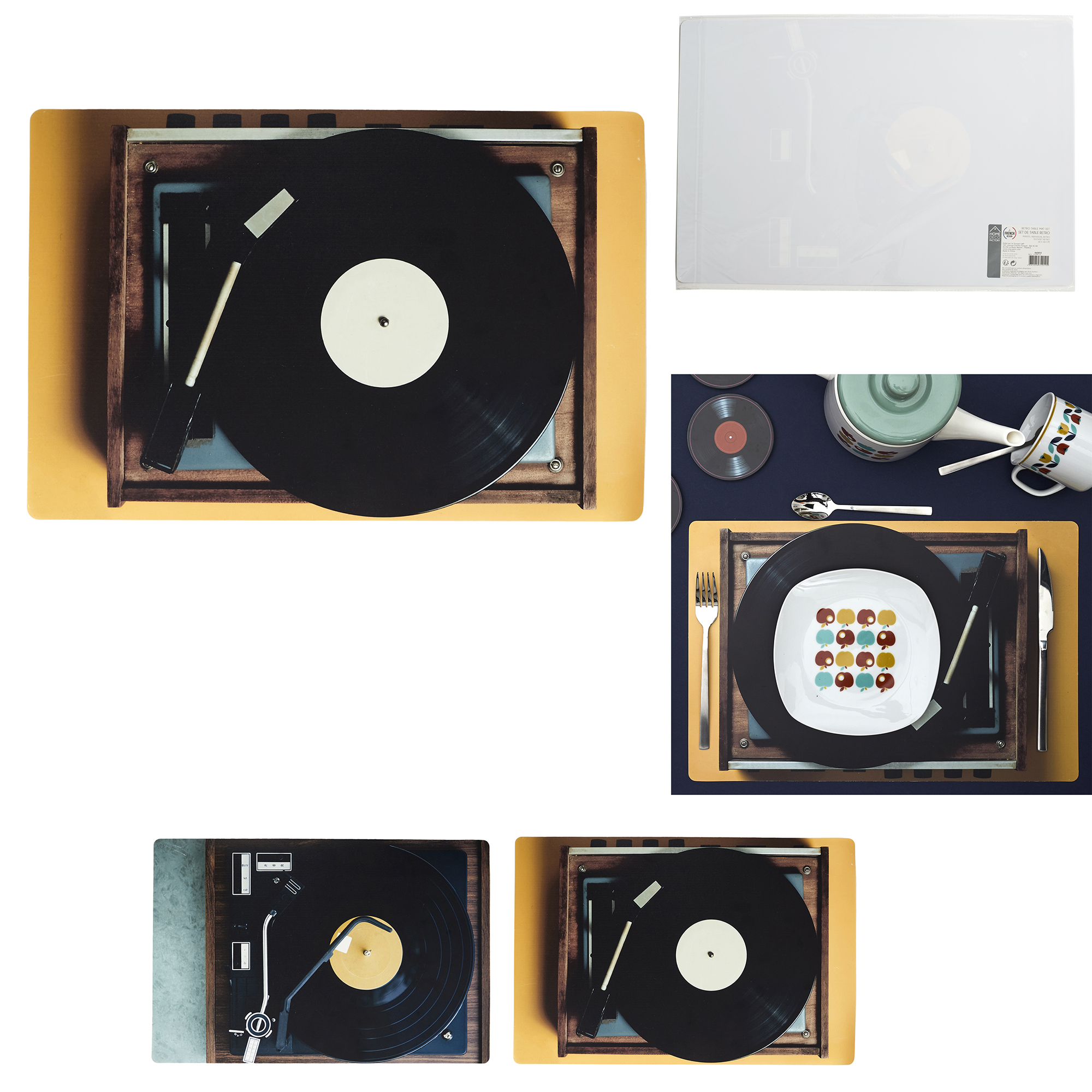 Home Deco Retro placemat 40x30cm set 4 stuks