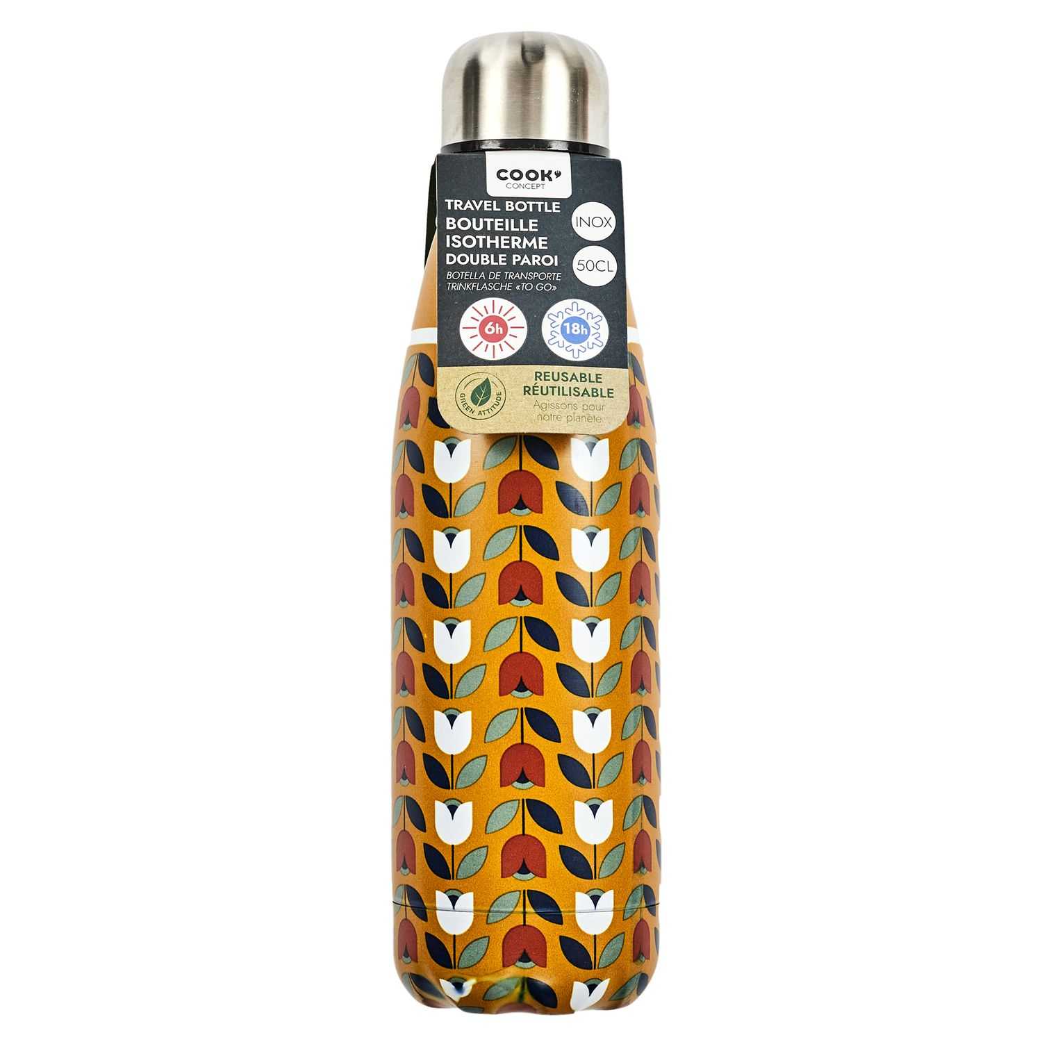 Home Deco Retro Thermische reisfles 500ml