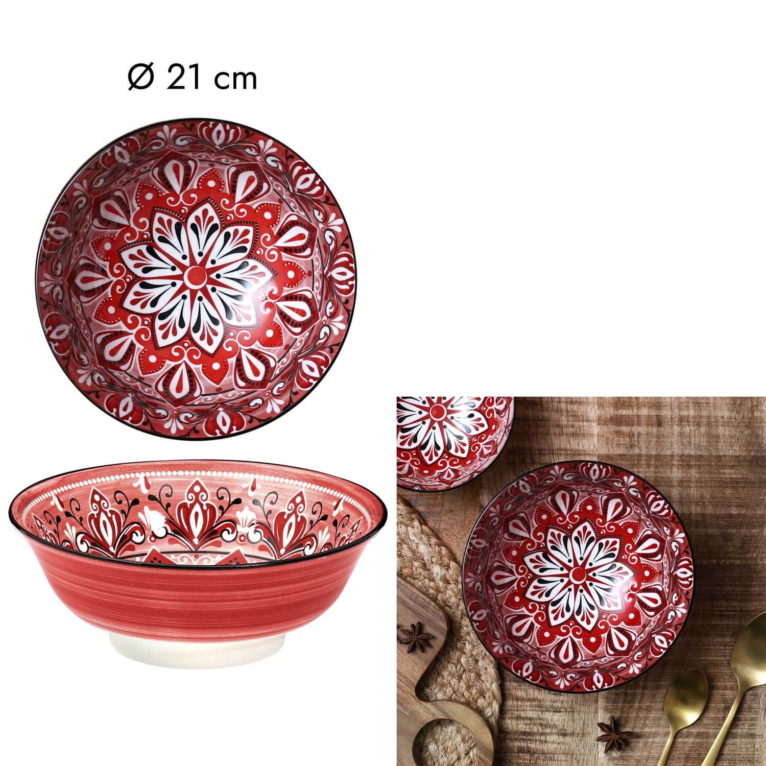 Slakom Jaipur D21cm, Rood