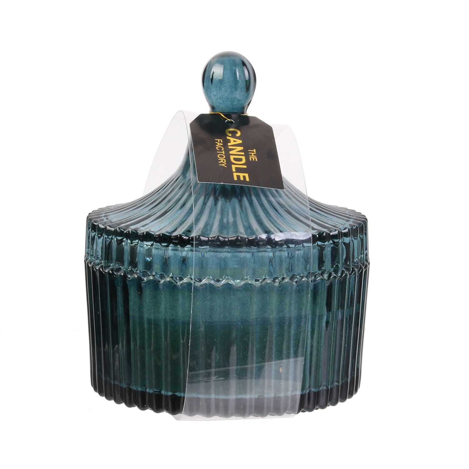 Nuit Slave Boheemse glazen kaars 10x12,5cm