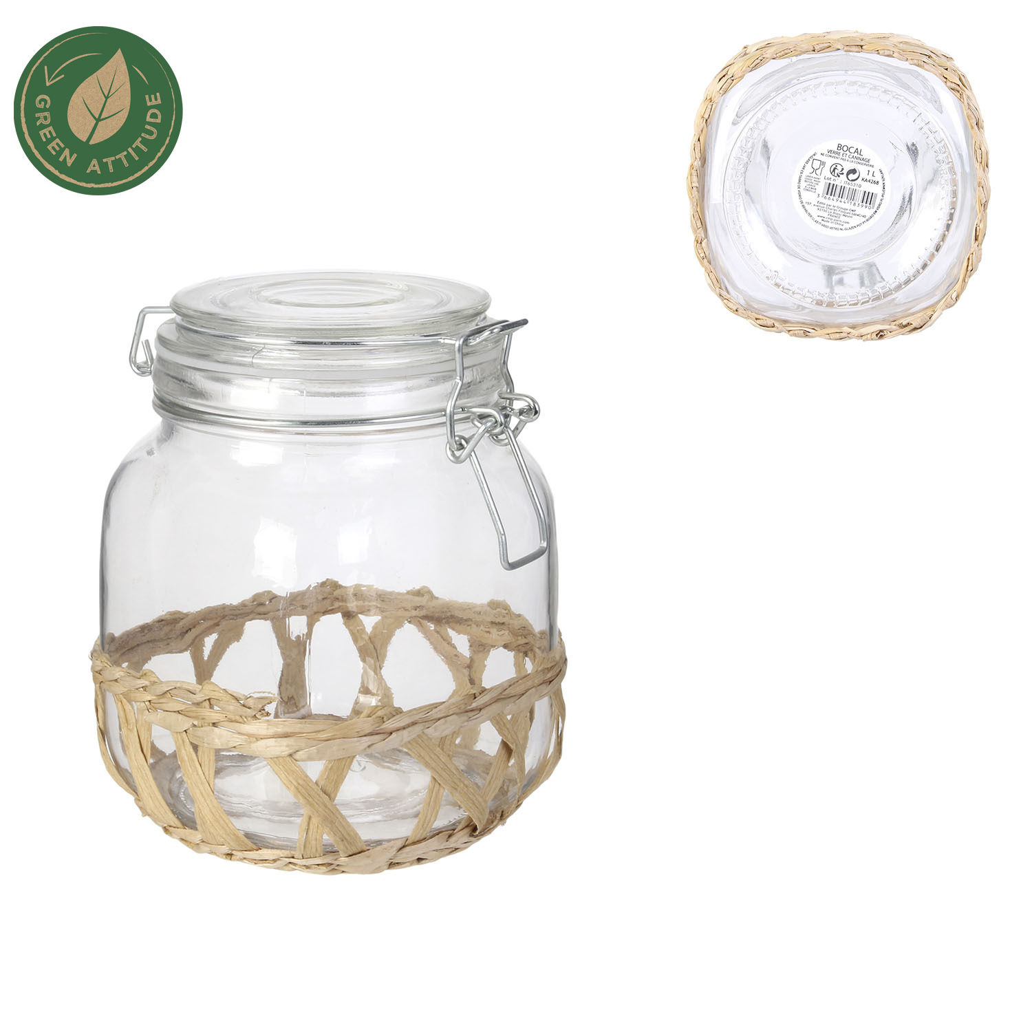Wekpot met deksel 1 liter Weckpot met deksel 1 liter