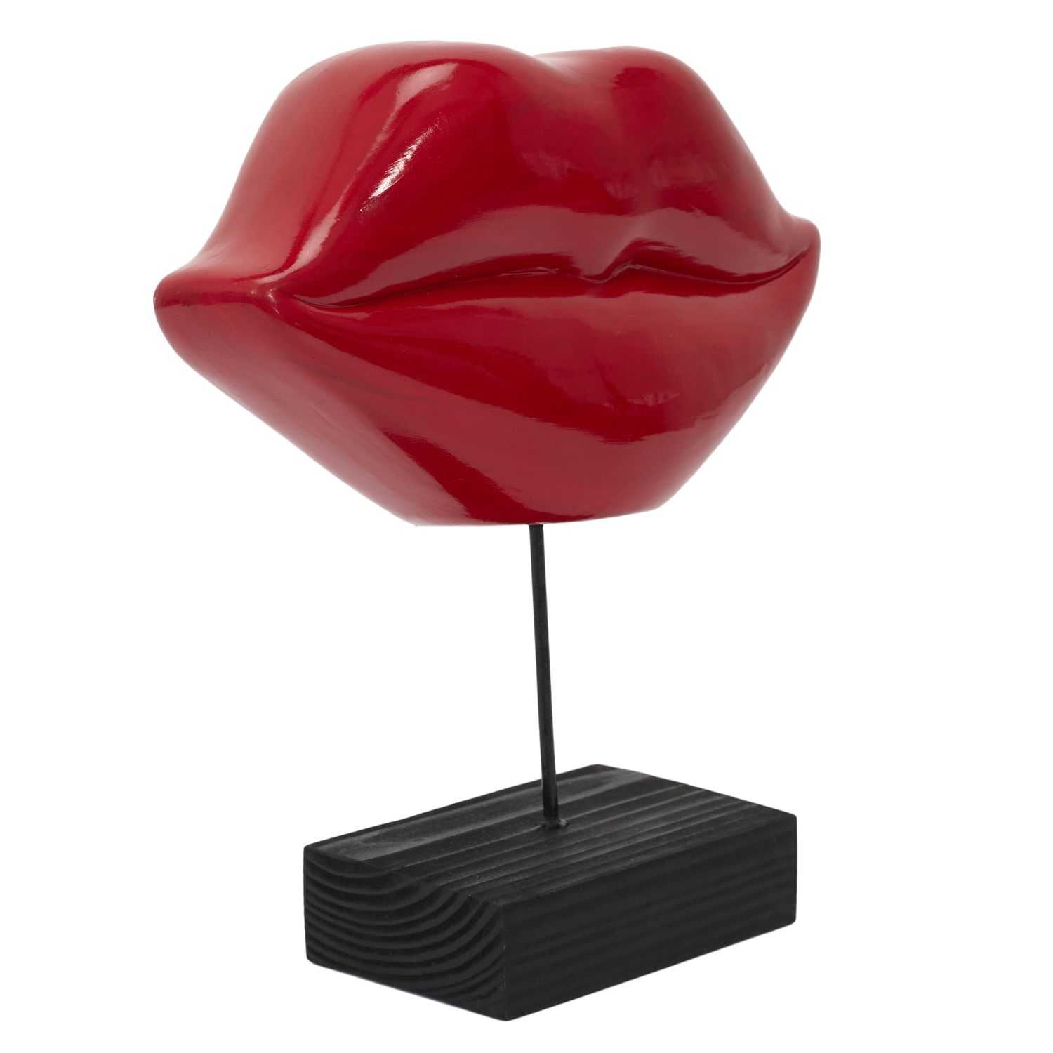 Rode lippen op standaard 19,5x10,5x6cm 