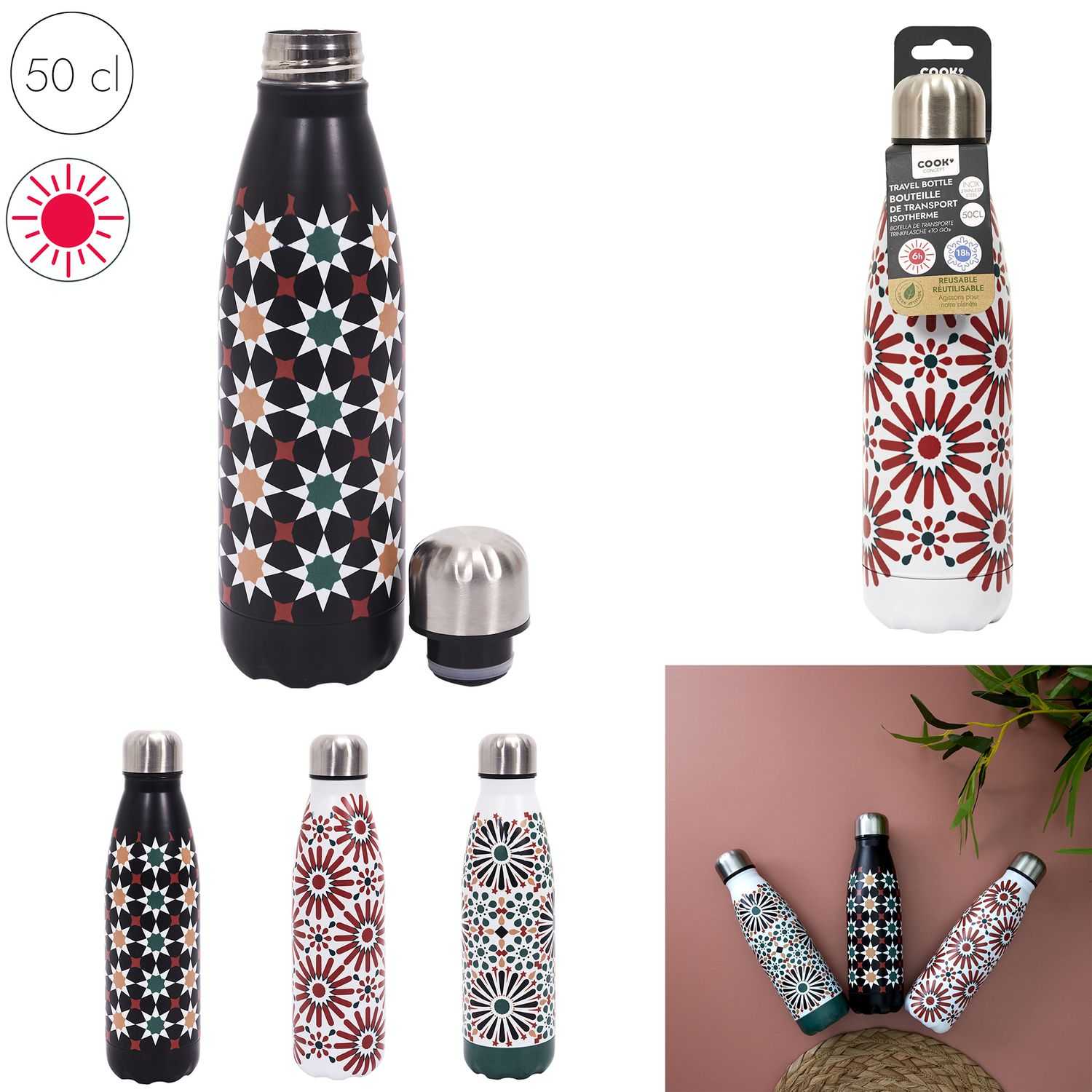 Terras geïsoleerde transportfles 500ml
