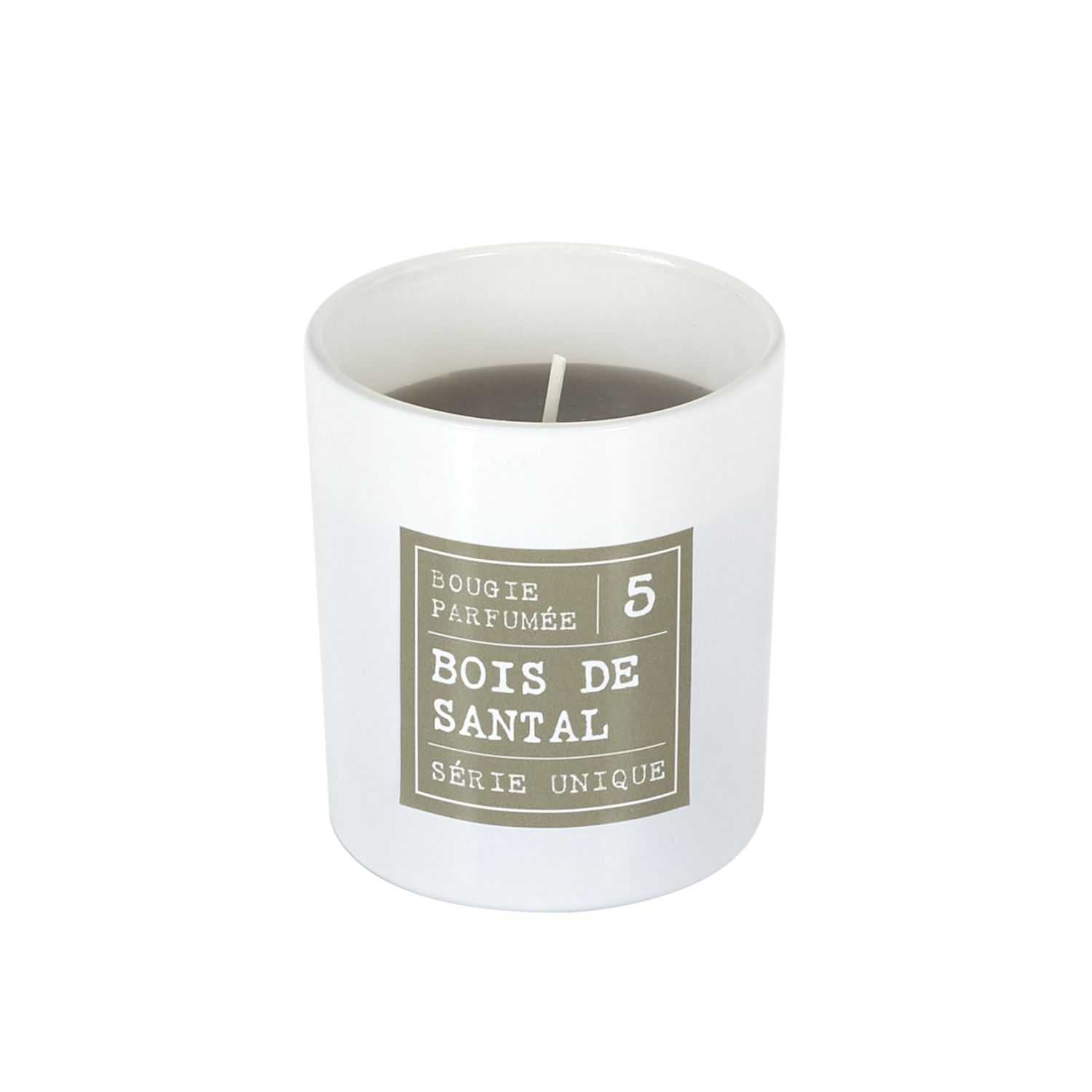 Geurkaars in glas H8cm, Wit